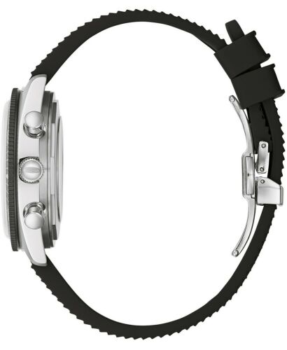 Bulova 98A252 Chronograph Archive Surfboard Men's Watch - Black Silicone Strap Waterproof Sports Watch for Surfing, Swimming & Outdoor Activities