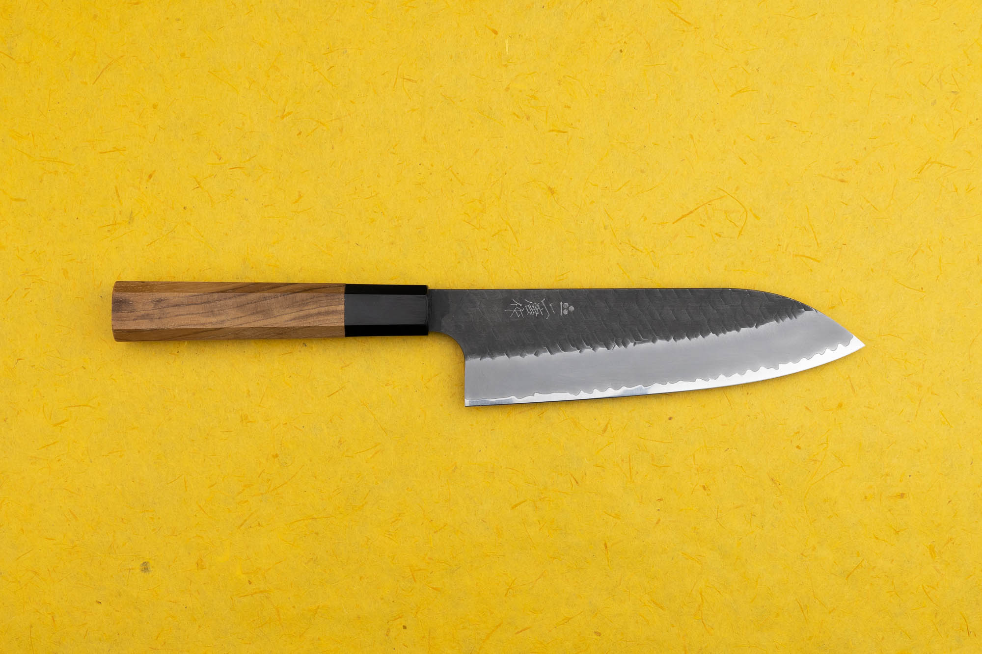 Nigara SG2 Kurouchi Tsuchime Santoku Knife 180mm - High Carbon Stainless Steel Japanese Chef Knife for Slicing, Dicing & Chopping - Perfect for Home Kitchen & Professional Use