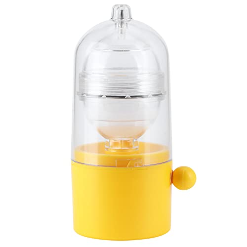 Hand-Powered Egg Yolk Mixer Blender - Egg Scrambler, Shaker & Whisk with Adjustable Speed - Perfect for Baking, Cooking & Protein Shakes - White Kitchen Mixer