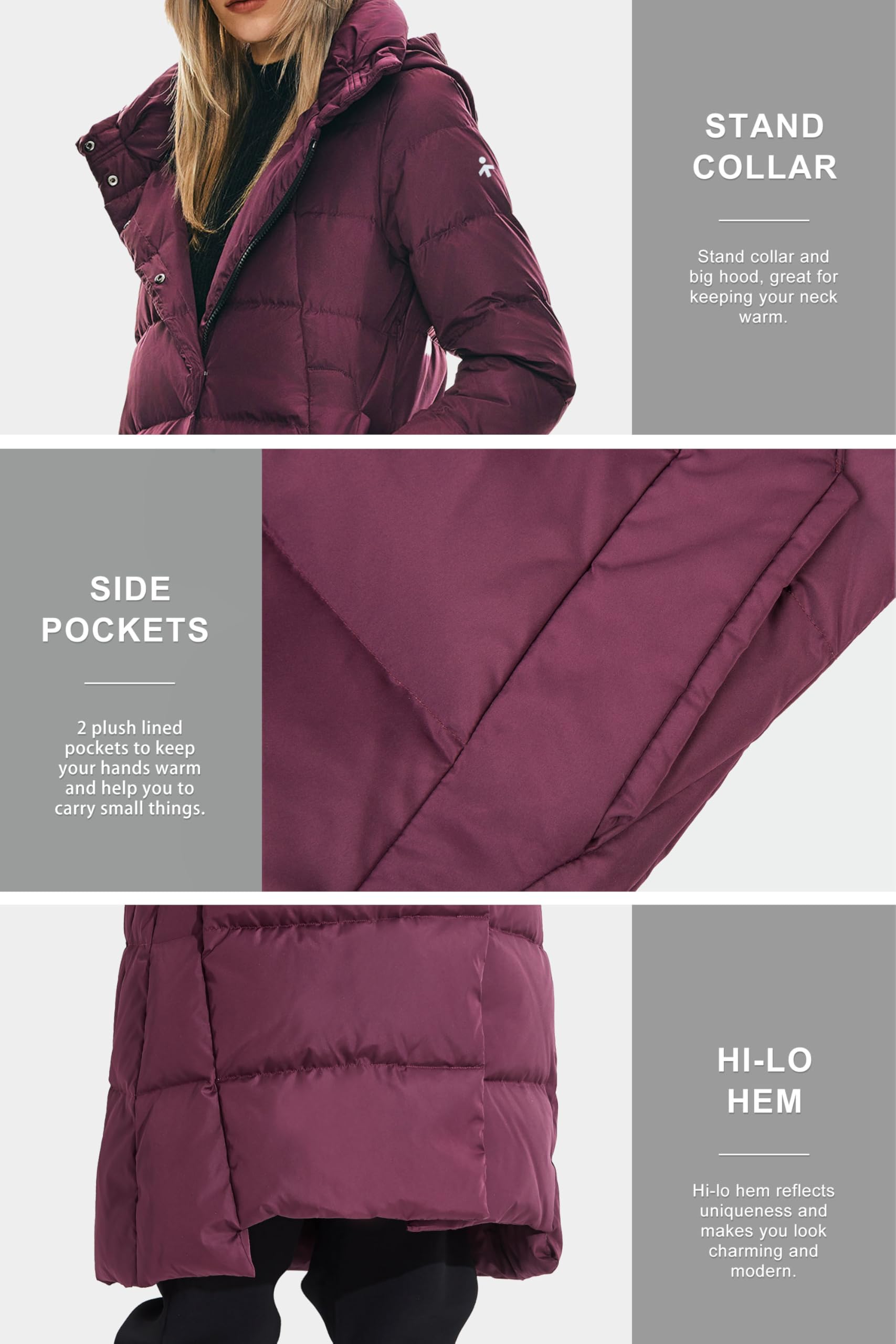 Orolay Women's Thickened Hooded Down Jacket - Warm Long Winter Coat for Cold Weather | Outdoor Activities, Skiing, Snowboarding & Daily Wear