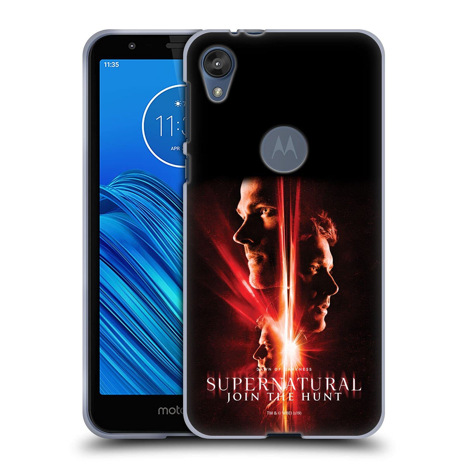 Supernatural Sam, Dean & Castiel Key Art Soft Gel Case for Motorola Moto E6 - Officially Licensed by Head Case Designs - Perfect for Fans & Everyday Protection