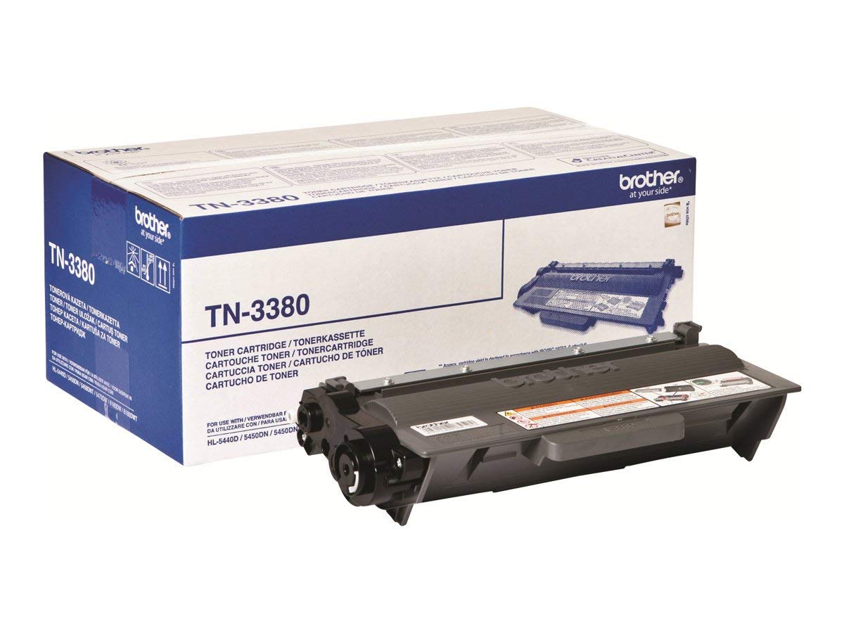 Brother TN3380 Black Laser Toner Cartridge - High Yield (8000 Pages) - Compatible with Brother HL-L2350DW, HL-L2370DW Printers - Ideal for Home & Office Printing