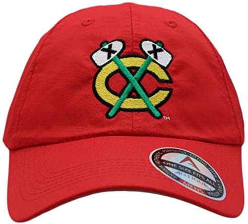 Chicago Blackhawks Pinnacle Red Adjustable Snapback Hat - Official NHL Team Logo Cap for Men & Women - Perfect for Games, Tailgating & Sports Fan Gifts