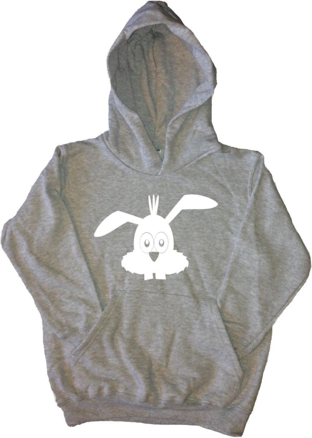 Easter Bunny Grey Kids Hoodie - Soft & Cozy Pullover for Boys & Girls - Perfect for Easter Celebrations, Spring Outfits, and Family Photos