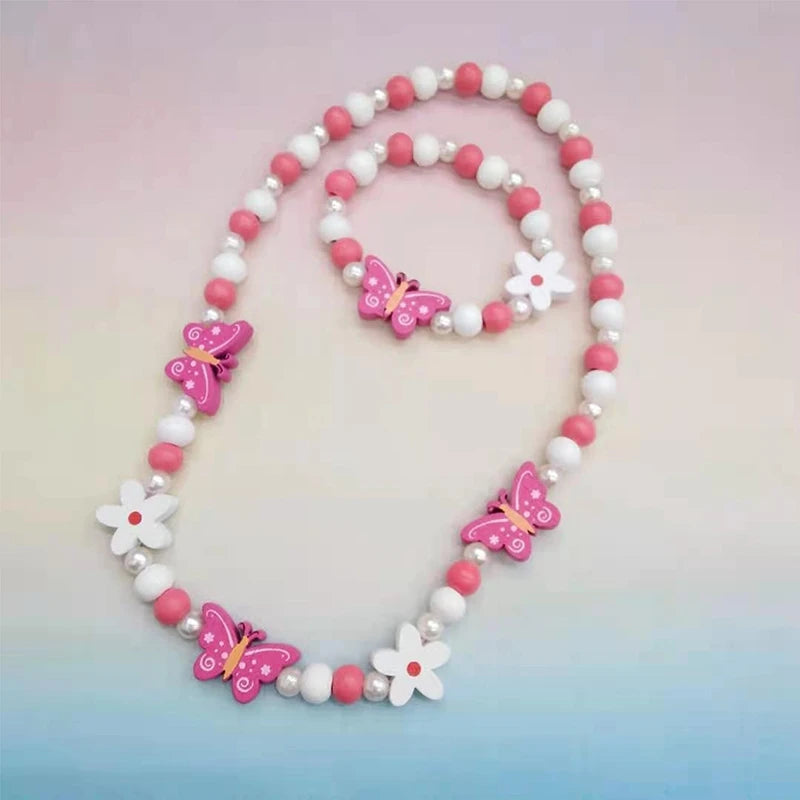 Natural Wood Beads Jewelry for Girls - Handmade Boho Necklaces & Bracelets - Perfect for Everyday Wear, Gifts & Boho Fashion Accessories