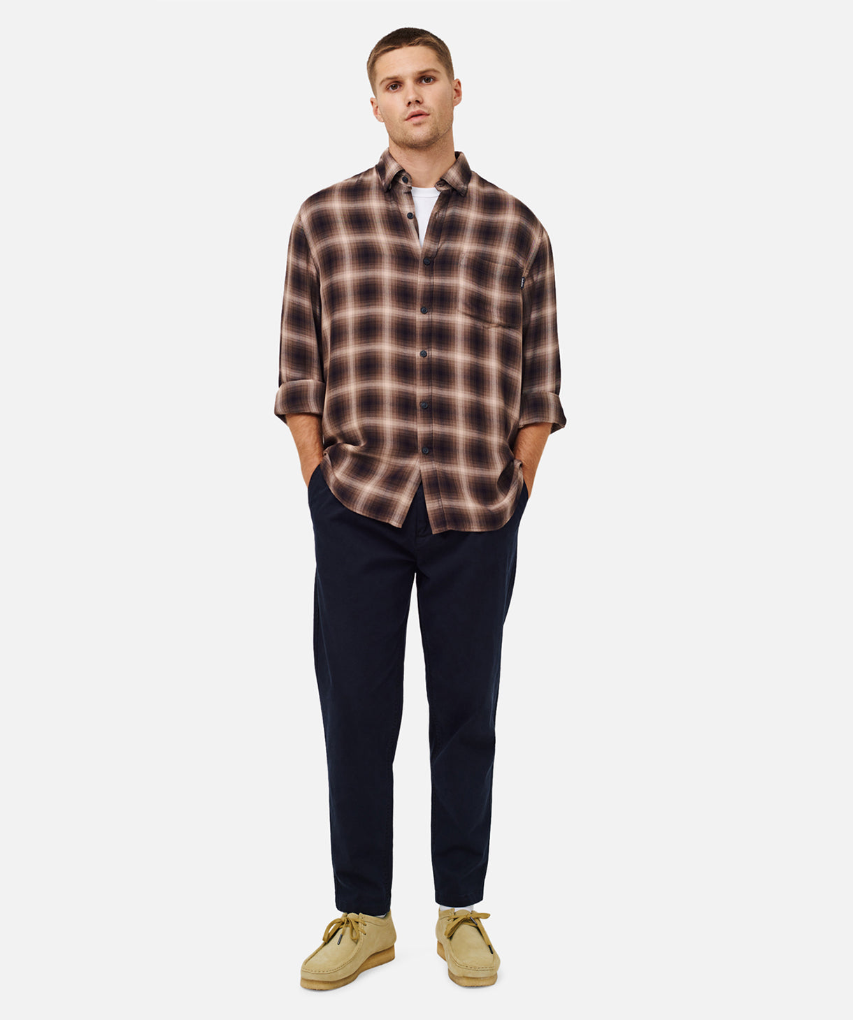 Sicario II Long Sleeve Shirt for Men - Brown Multi Color Casual Wear | Perfect for Outdoor Adventures, Travel & Street Style