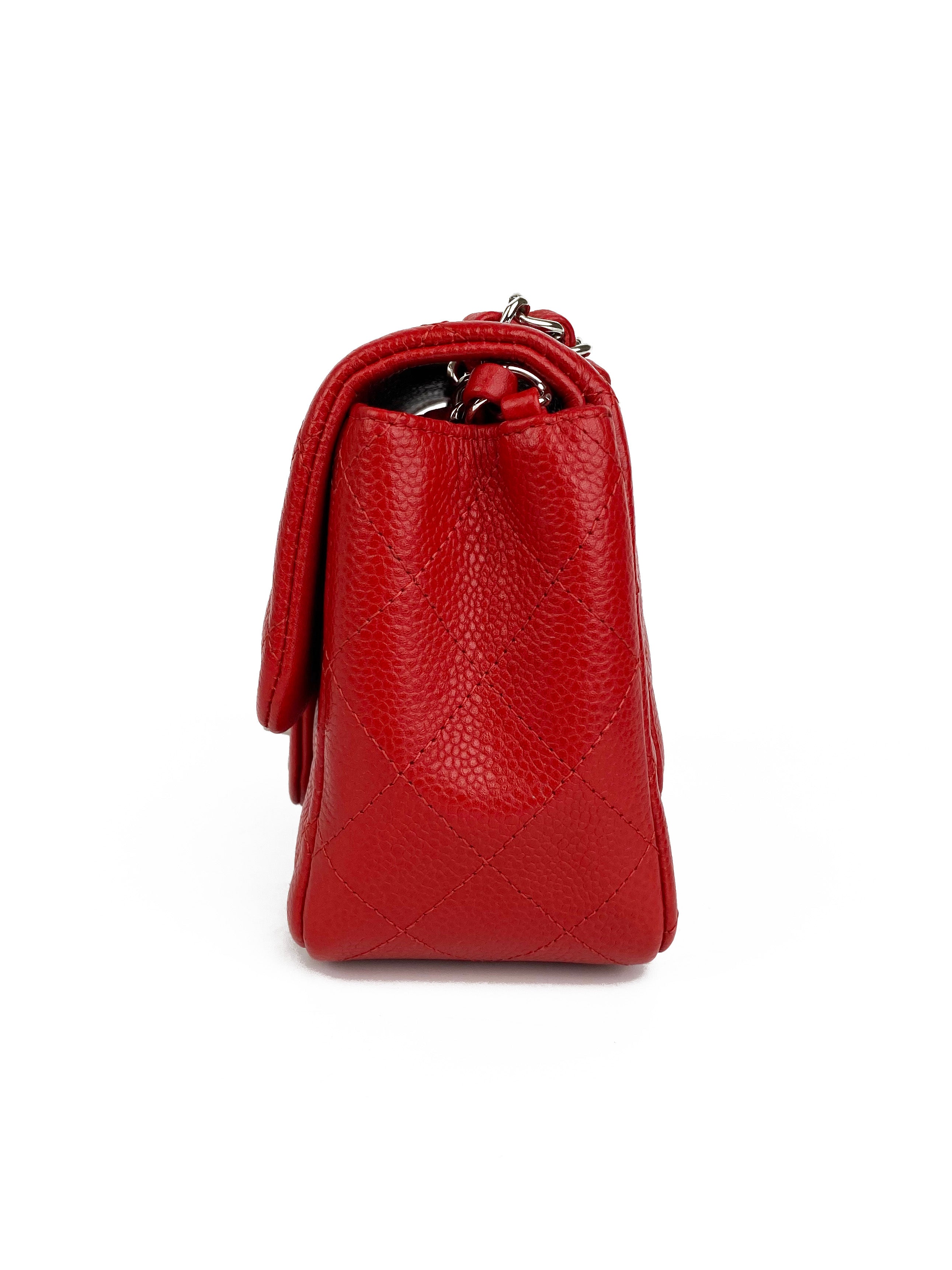 Chanel Mini Red Square Flap Bag - Luxury Crossbody Purse for Women | Perfect for Date Night, Parties & Special Occasions
