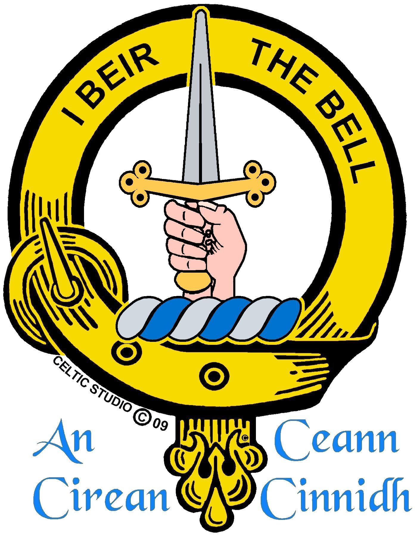 Authentic Bell Scottish Clan Crest Badge Sporran - Premium Scottish Highland Dress Accessory for Men | Perfect for Weddings, Ceilidhs & Highland Games