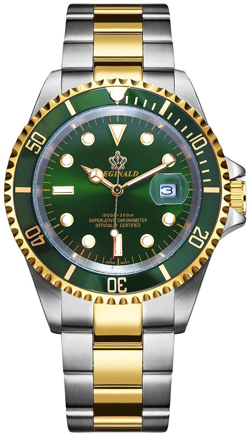 Luxury Men's Watch with Rotatable Bezel & Sapphire Glass - Stainless Steel Silver Tone Quartz Watch with Luminous Hands | Perfect for Business, Formal Events & Everyday Wear