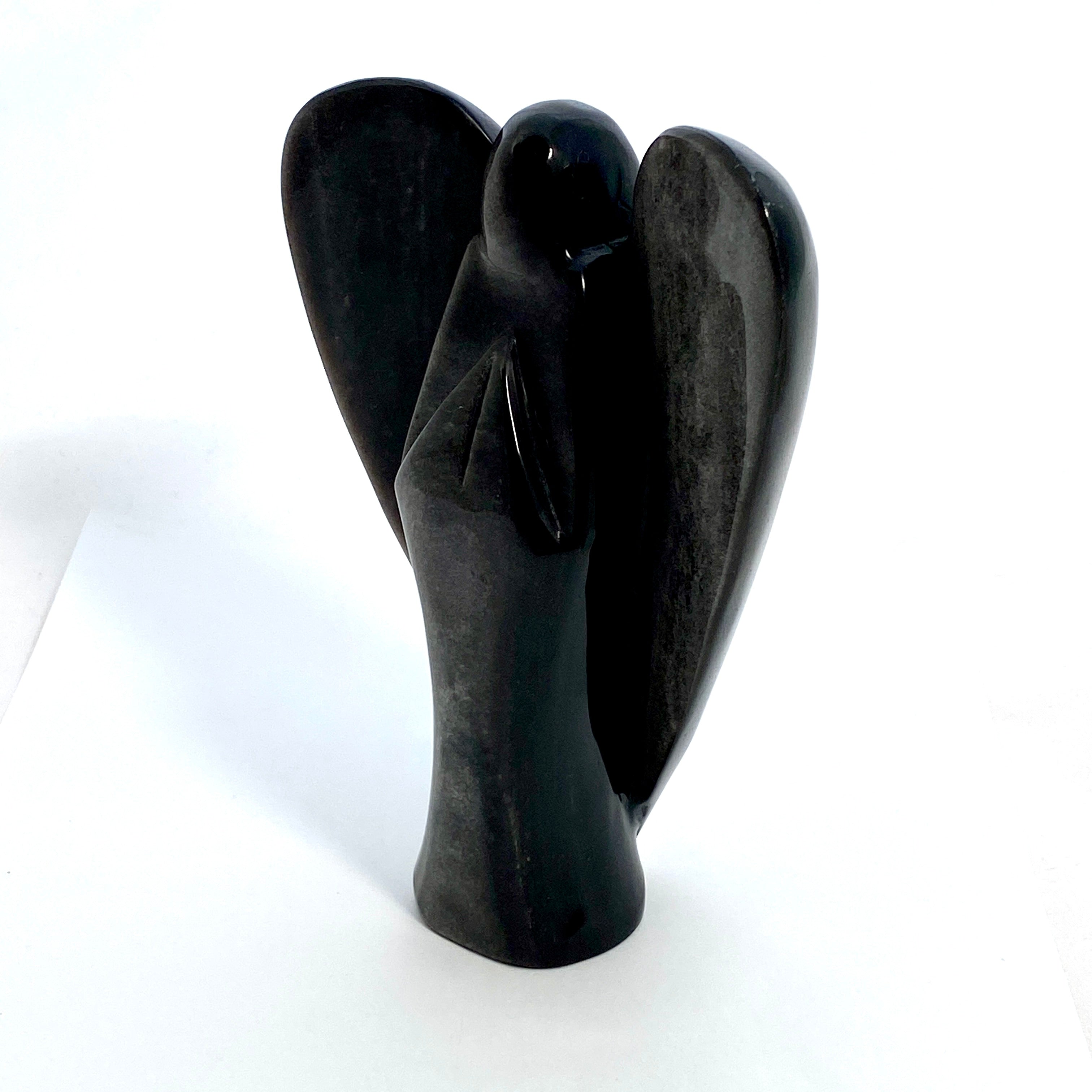 Silversheen Obsidian Angel Large SOA 01 - Elegant Crystal Figurine for Home Decor, Gift & Spiritual Healing