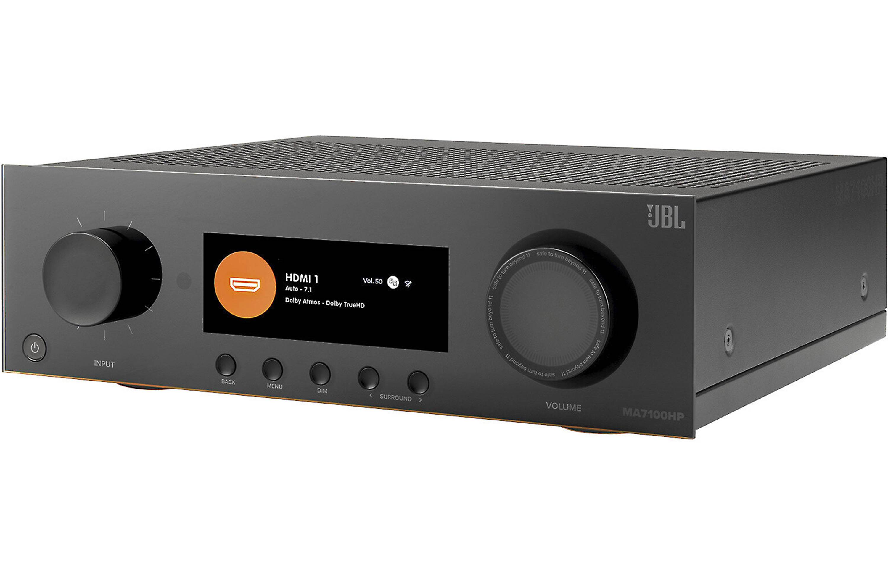 JBL MA7100HP 7.2 Channel 8K A/V Receiver with Wi-Fi, Bluetooth, Apple AirPlay 2, Google Cast & Dolby Atmos - Home Theater System for Movies, Music & Gaming
