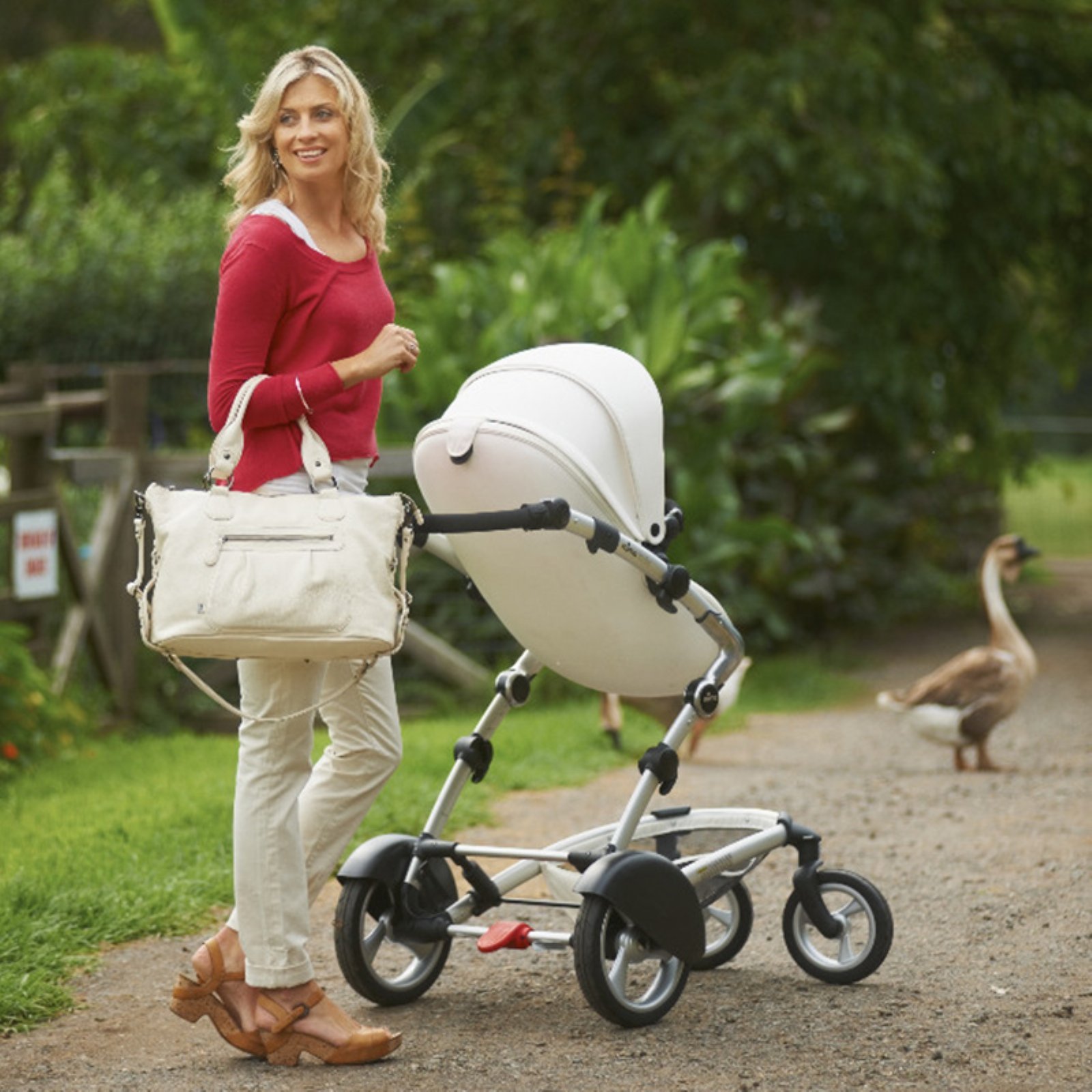 Stylish Slouch Tote Diaper Bag for Moms - Premium Ivory Color - Perfect for Baby Essentials, Travel & Everyday Use