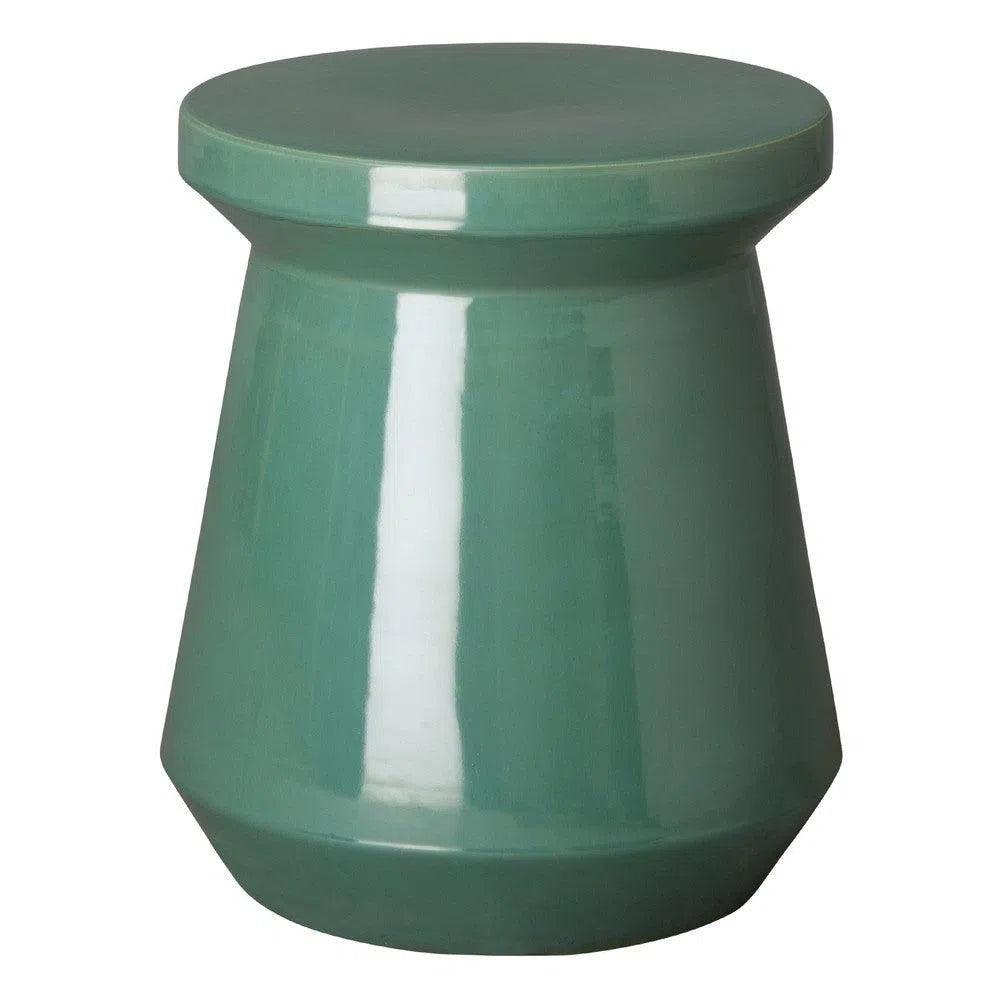 18 Inch Victorian Ceramic Outdoor Garden Stool - Weather-Resistant Decorative Seat for Patio, Lawn, and Backyard Decor
