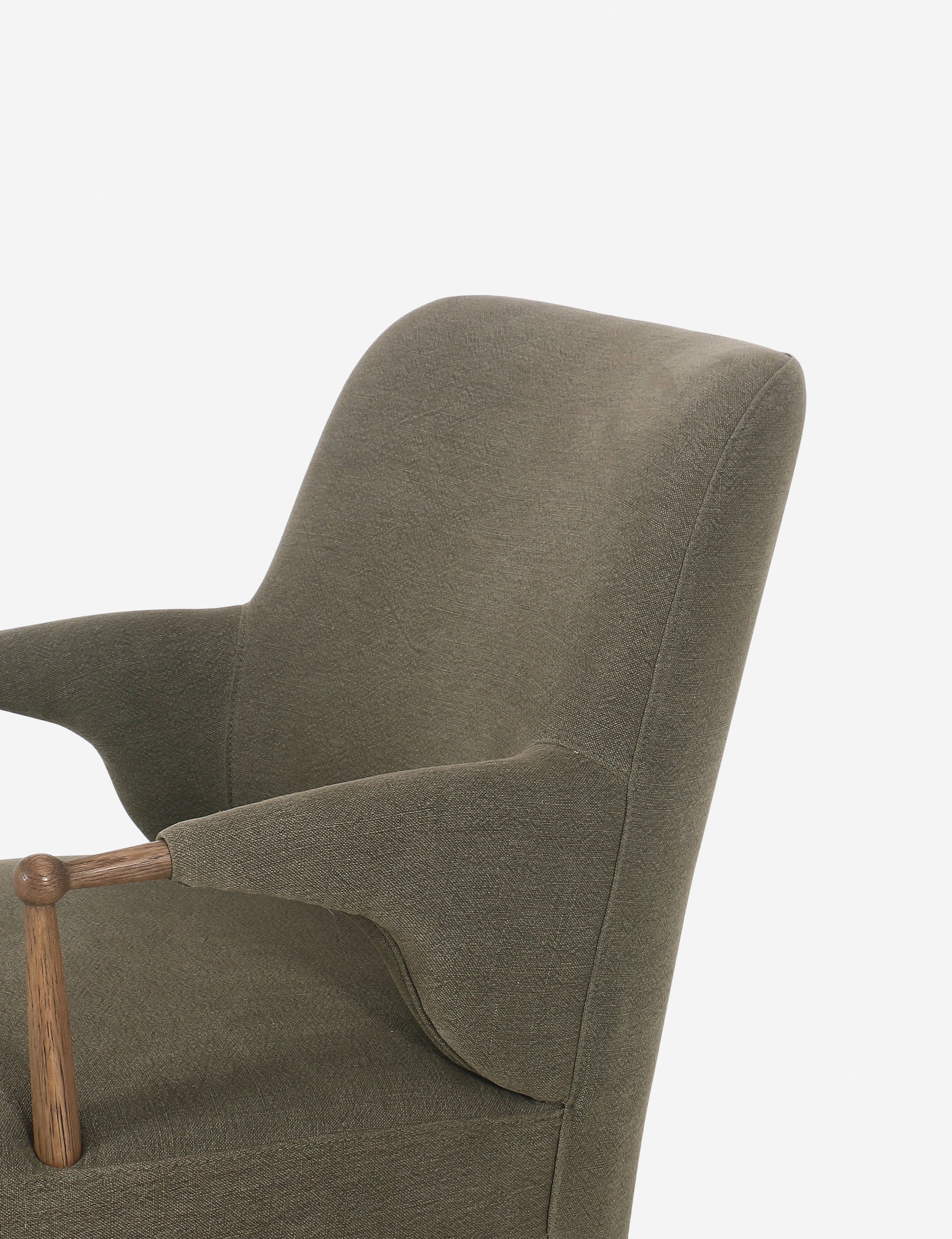 Brently Accent Chair by Amber Lewis x Four Hands - Modern Upholstered Lounge Chair for Living Room, Bedroom & Office - Stylish Home Decor Furniture for Comfortable Seating