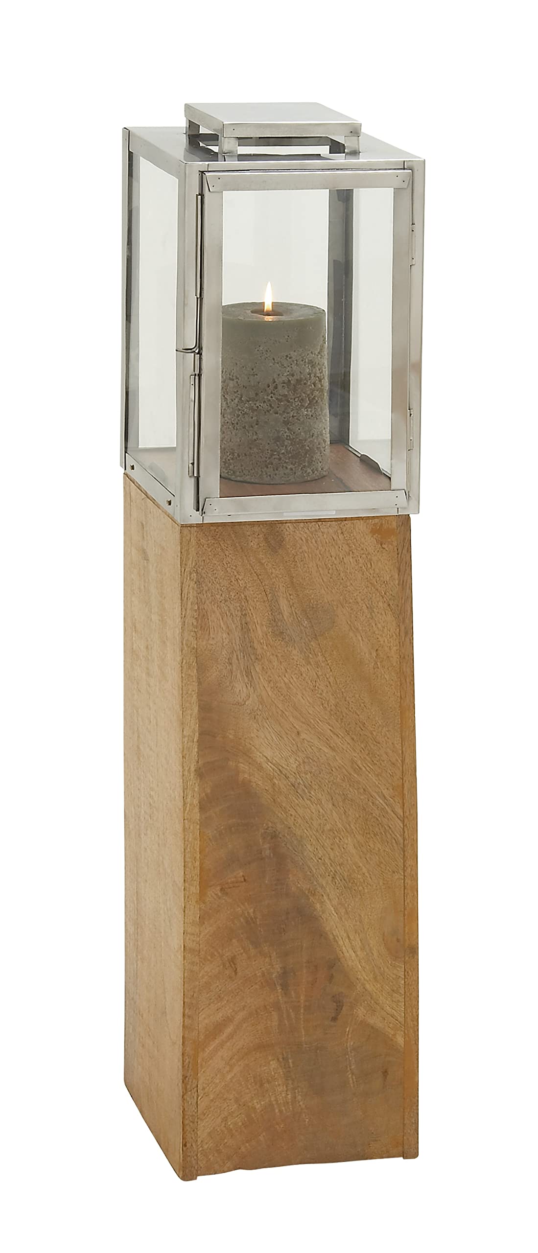 Handmade Mango Wood Candle Lantern - 9