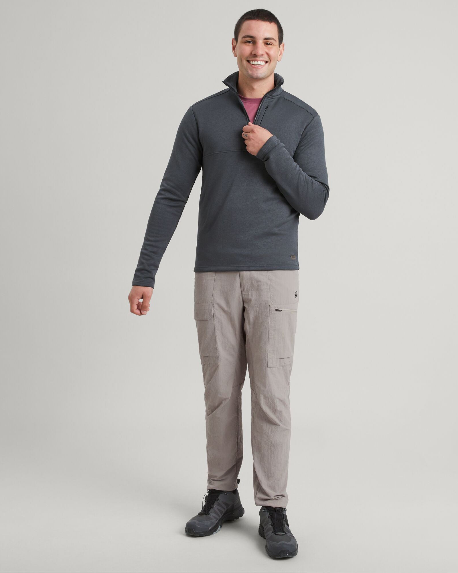 Ohoka Men's Fleece Pullover Hoodie - Soft Winter Warm Jacket for Outdoor Activities, Hiking & Casual Wear - Night Marle Color