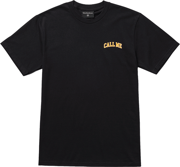 Call Me 917 Graphic T-Shirt - XL Black Cotton Tee for Casual Wear, Street Style & Urban Fashion