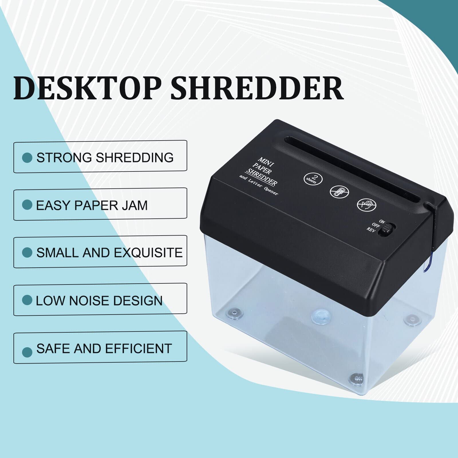 Mini USB A6 Electric Paper Shredder - Portable Home & Office Desktop Document Shredder for Bills, Receipts, Credit Cards | Perfect for Home Office, Small Business & Travel Use