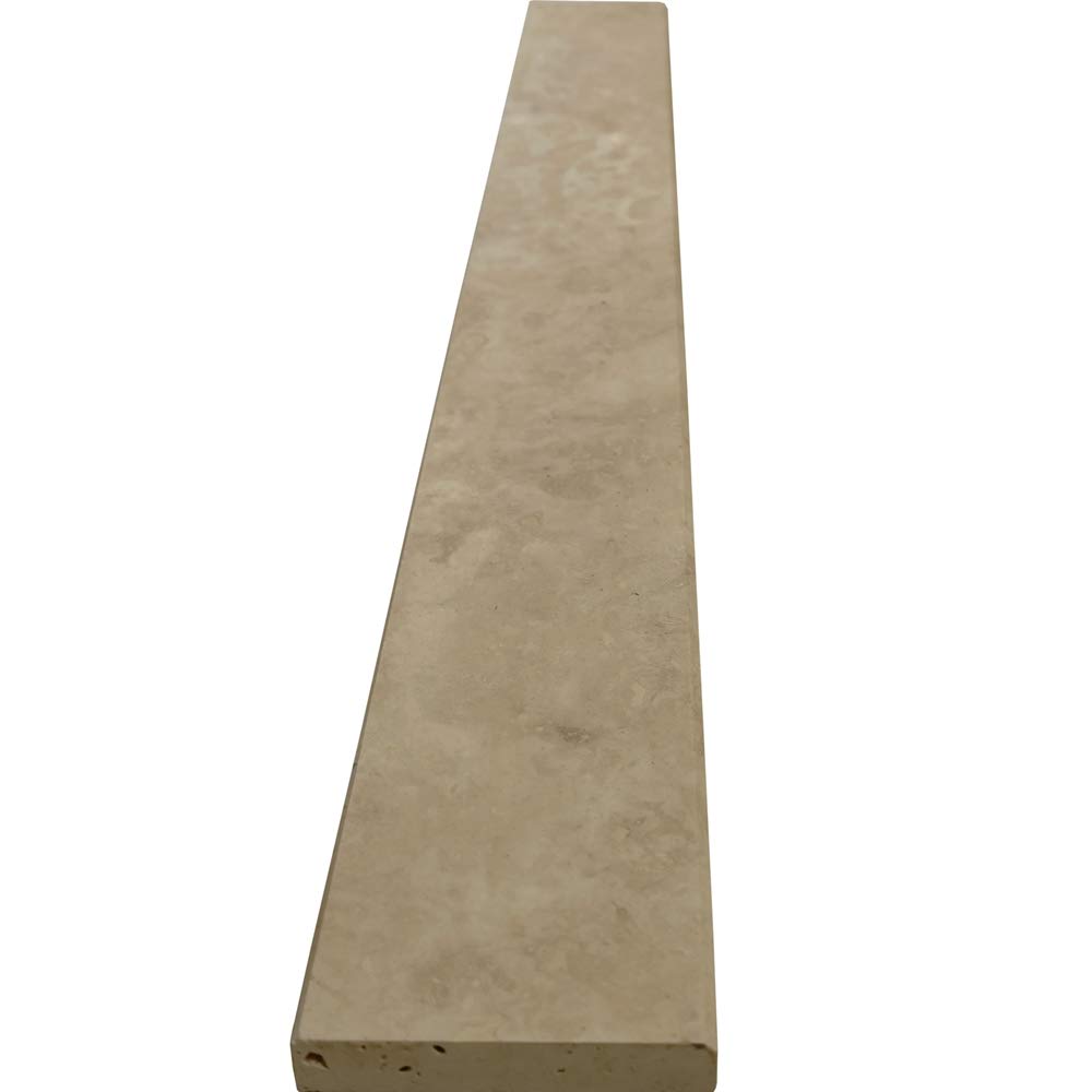 Durango Cream Filled Honed Ivory Travertine Floor Transition Threshold - 6x36 Inch Marble Saddle for Doorways - Perfect for Home Renovation & Interior Design Projects