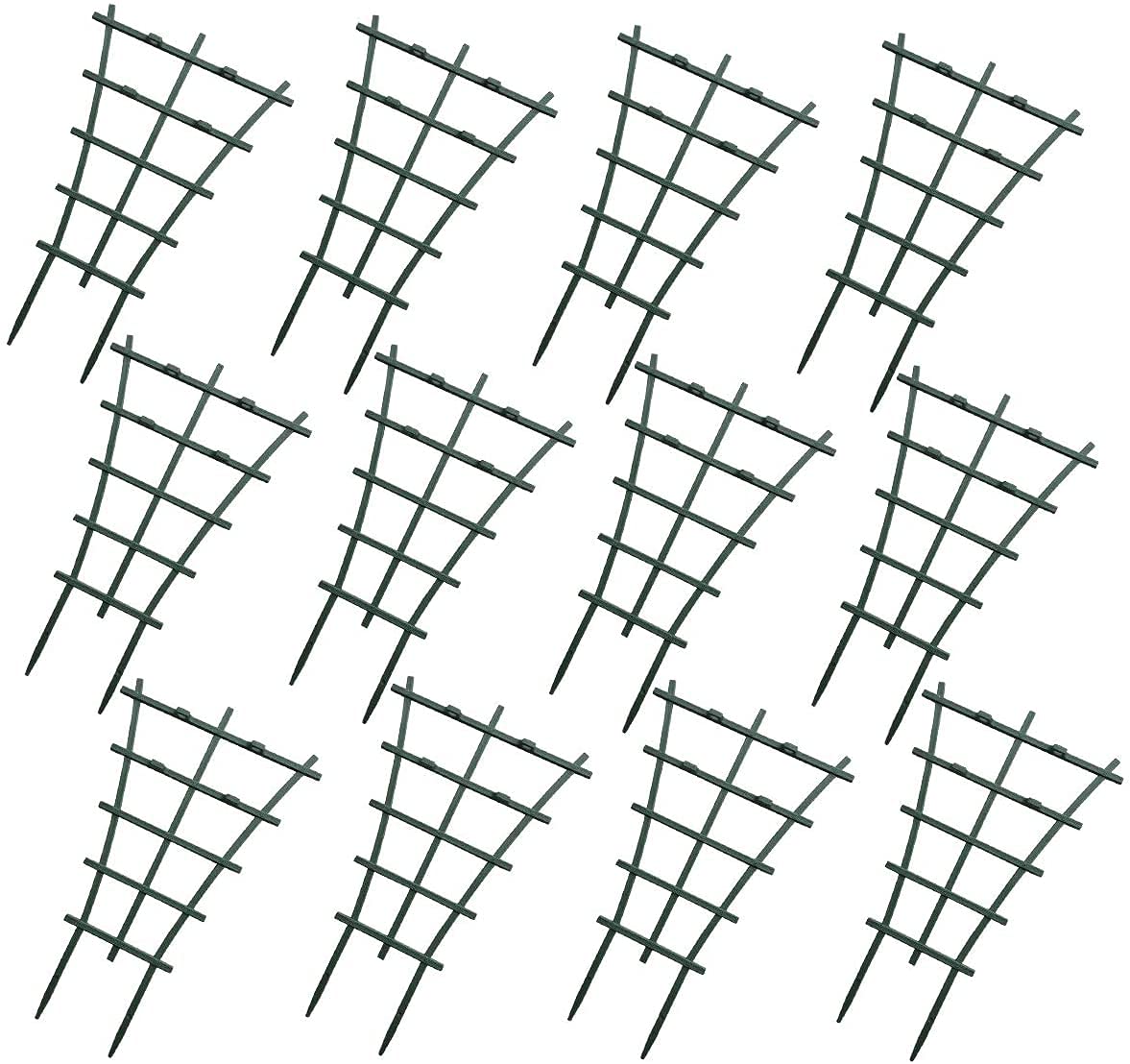 12 Pcs DIY Garden Plant Climbing Trellis - Plastic Superimposed Potted Plant Support for Indoor/Outdoor Vines, Flowers & Vegetables | Perfect for Balcony Gardens, Vertical Gardening & Container Plants