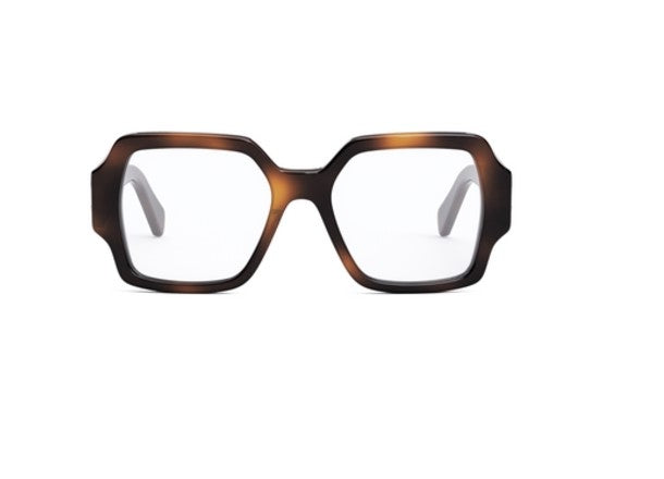 Celine TRIOMPHE CL50131F 053 Shiny Havana Square Women's Eyeglasses - Stylish Designer Glasses for Women, Perfect for Work, Reading & Fashion Accessories