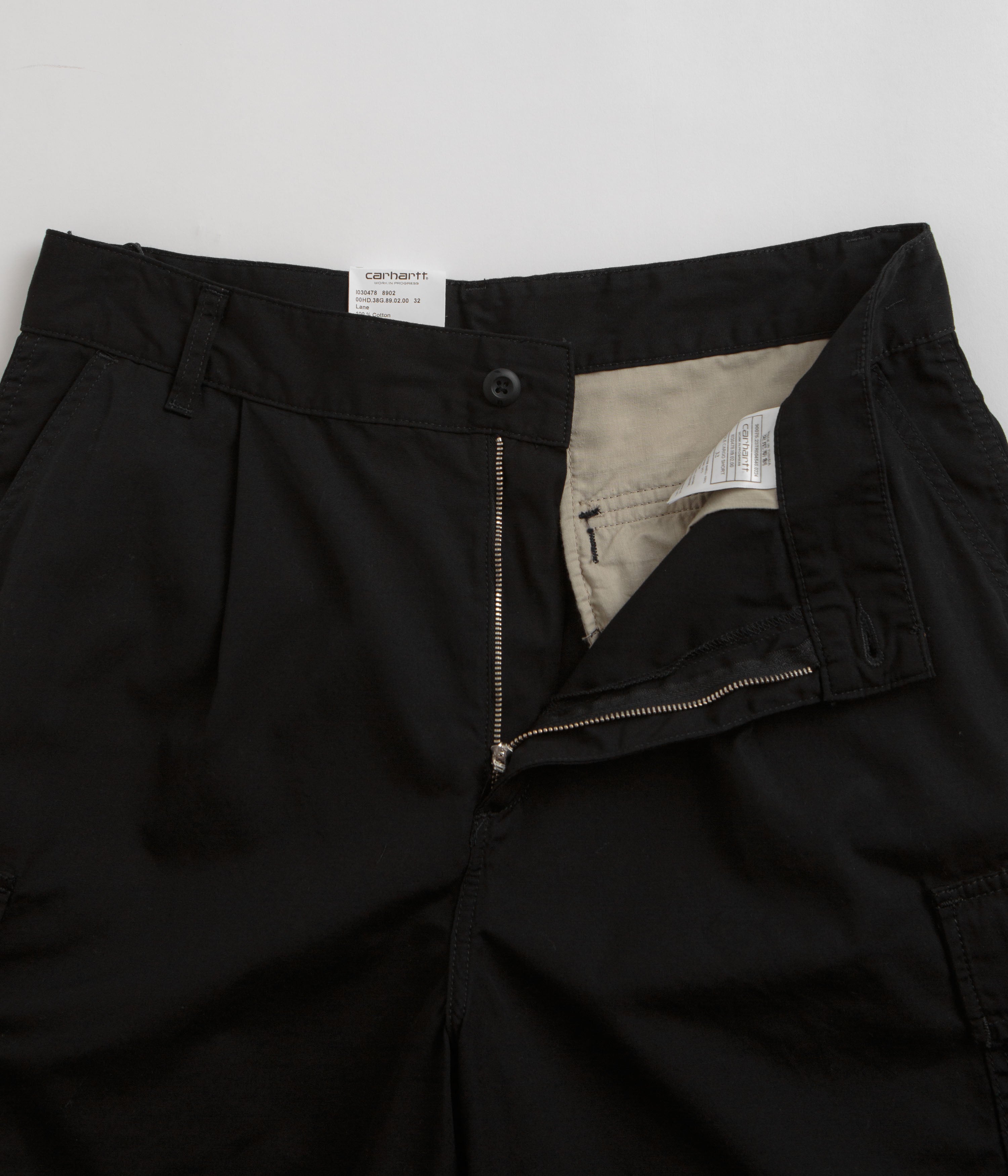 Carhartt Cole Cargo Shorts for Men - Durable Work Shorts with Multiple Pockets | Rinsed Black | Perfect for Construction, Hiking & Outdoor Activities