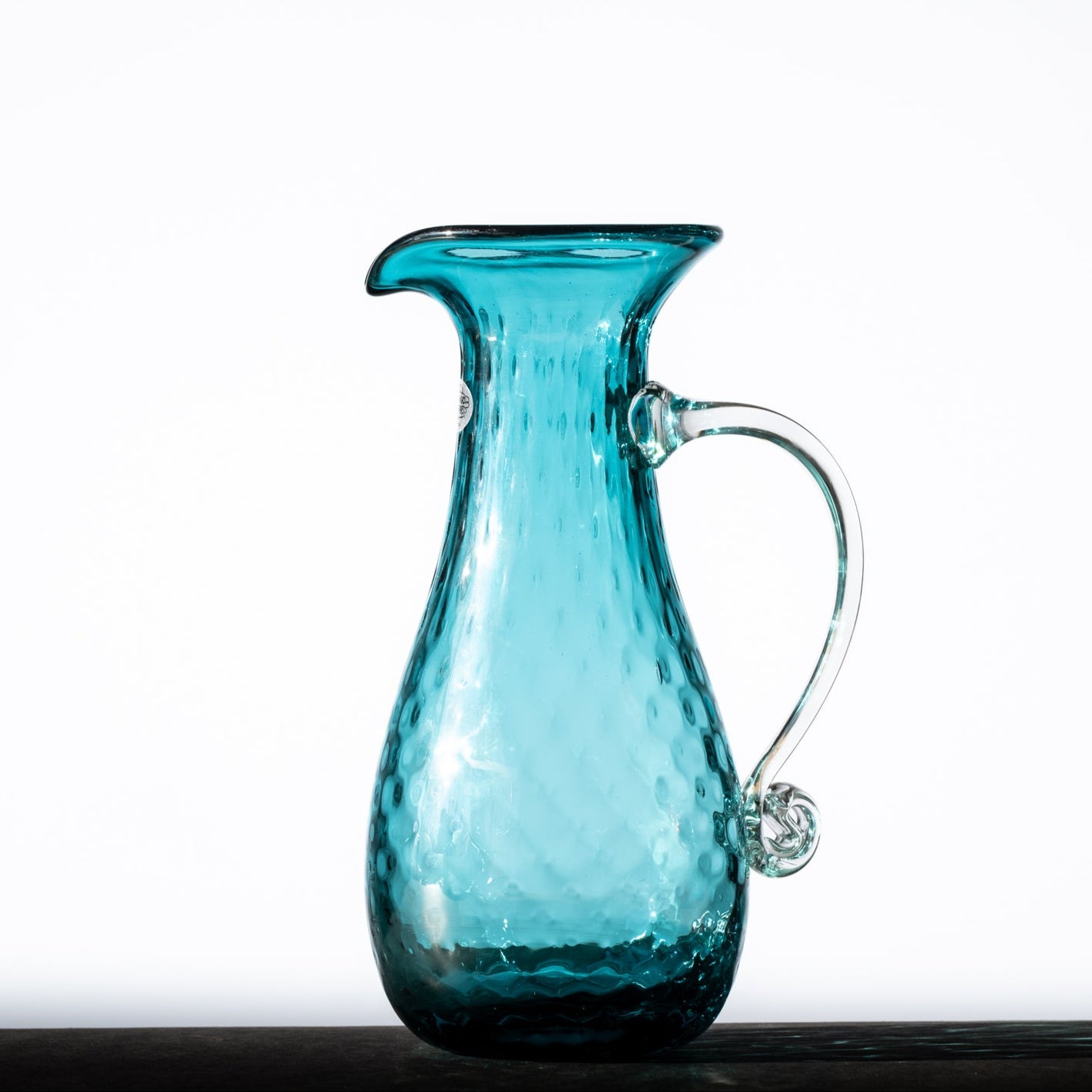 2511DP Diamond Optic Pitcher - Premium Crystal Clear Water Pitcher with Cerulean Blue Design | Perfect for Iced Tea, Lemonade & Water Infusion | Elegant Glass Pitcher for Home, Kitchen & Entertaining