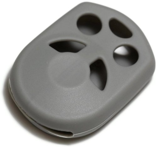 Premium Gray Silicone Key Fob Cover - Universal Smart Remote Protector Case with Keychain - Compatible with Mercury Sable 2008-2010 Models - Perfect for Car Keys Protection & Daily Organization