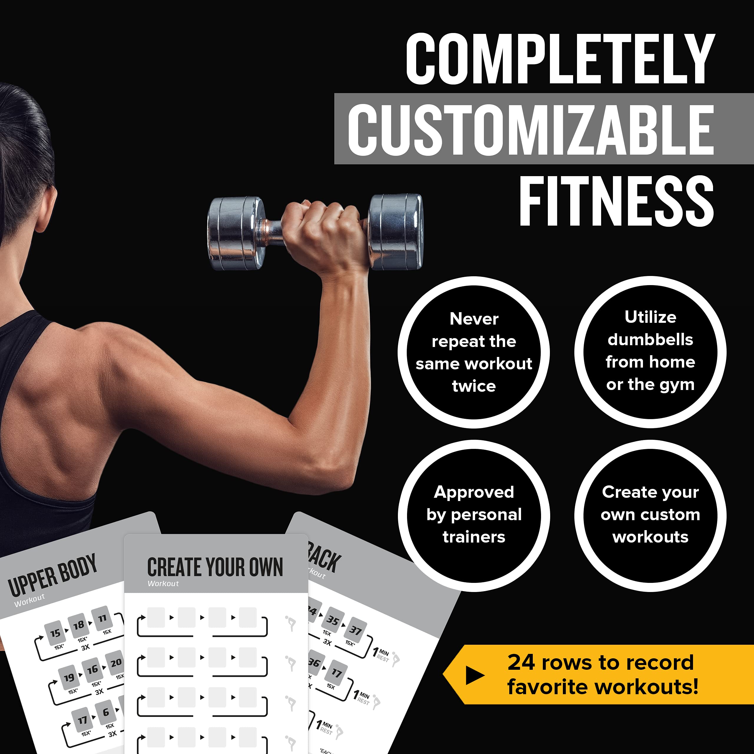 NewMe Fitness Dumbbell Workout Cards - Instructional Exercise Deck for Women & Men | Beginner to Advanced Home & Gym Training Guide (Dumbbell Workouts Vol.2) - Perfect for Strength Training, Weight Loss & Muscle Building at Home or Fitness Studio