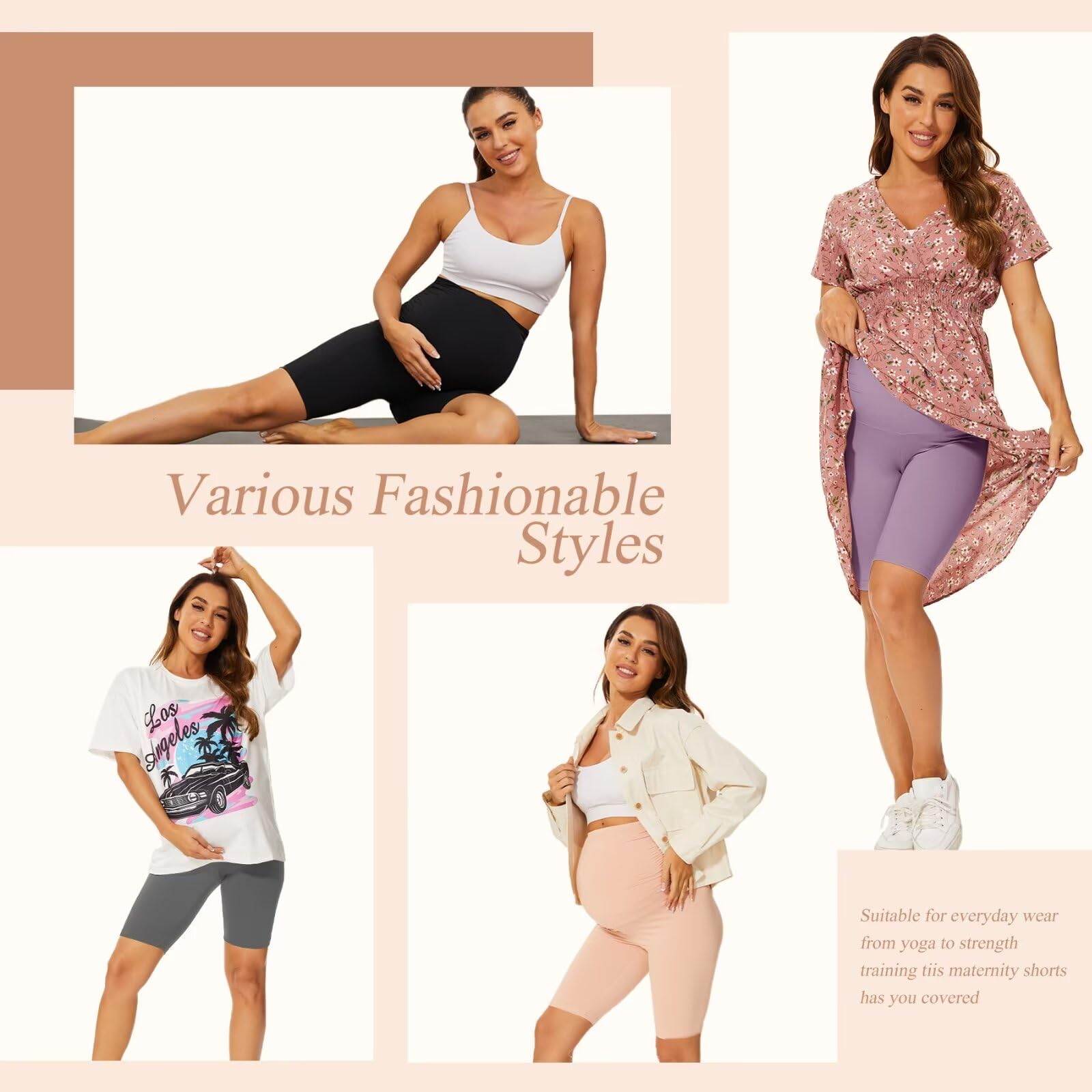 HIGHDAYS 2 Pack Maternity Shorts Over The Belly - 8