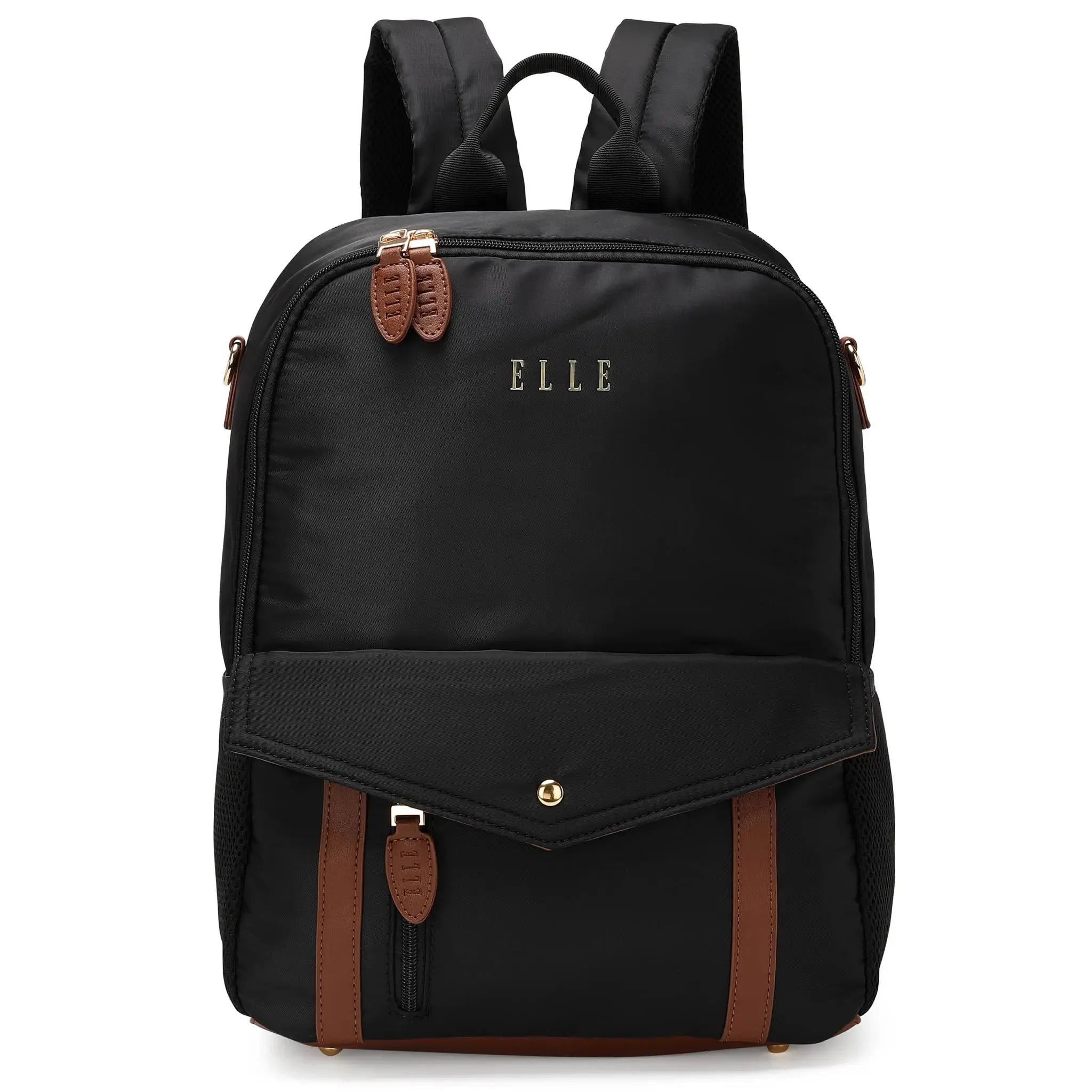Premium 18L Twill & Vegan Leather Backpack for Travel, Work & College - Stylish Water-Resistant Laptop Bag with USB Charging Port | Perfect for Commuting, Business Trips & Campus Life