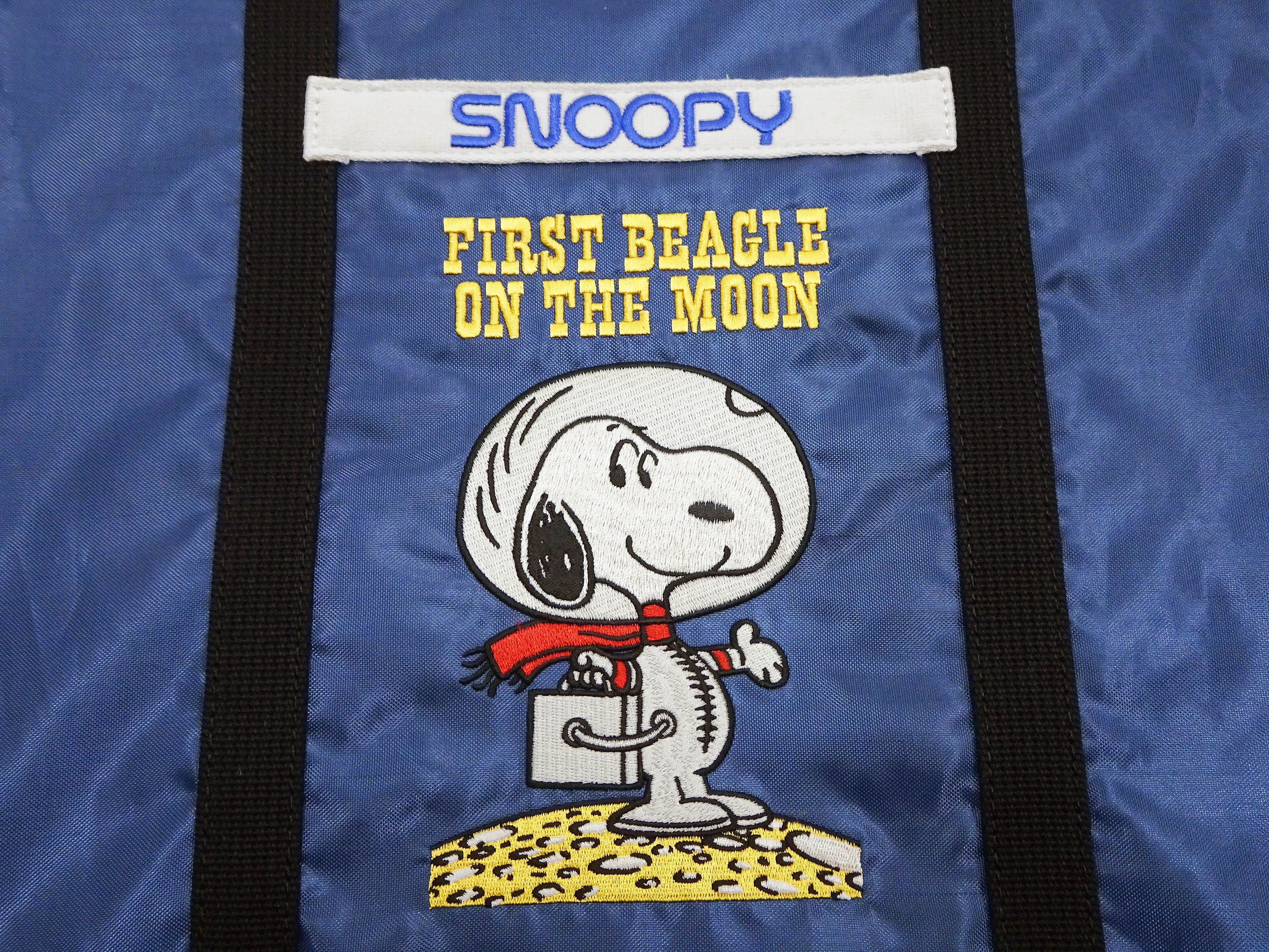 TOYS McCOY Men's Astronaut Snoopy Nylon Shoulder Bag - Vintage USAF Military Helmet Inspired Casual Messenger Bag TMA2411-121 in Dusty Blue - Perfect for Travel, Work & Everyday Use