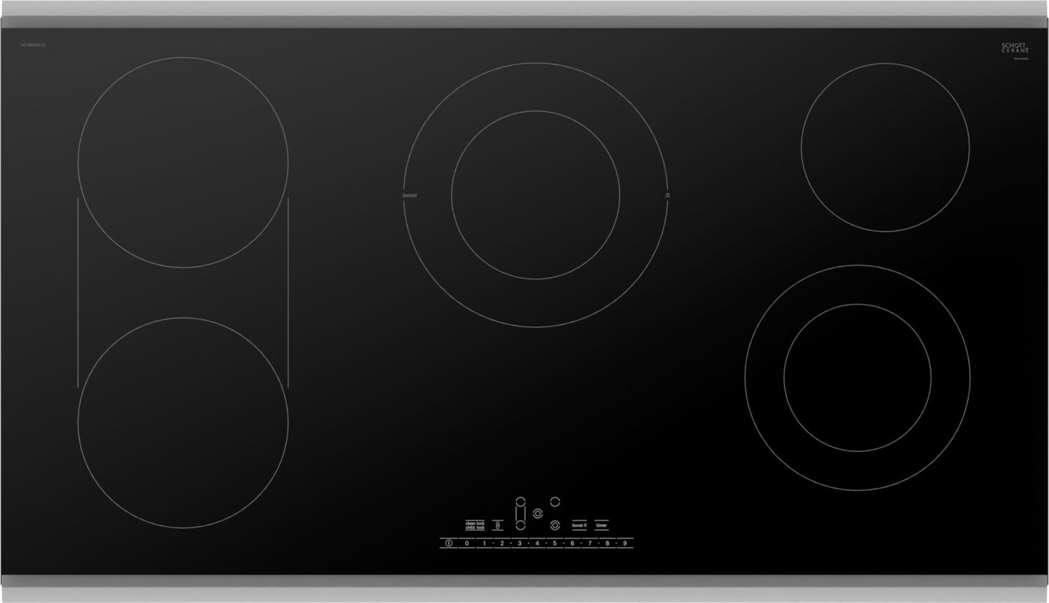 Bosch NET8669SUC 800 Series 36-Inch Black Electric Cooktop - Surface Mount with Frame - Premium Induction Stove for Modern Kitchens | Perfect for Home Chefs & Entertaining Guests