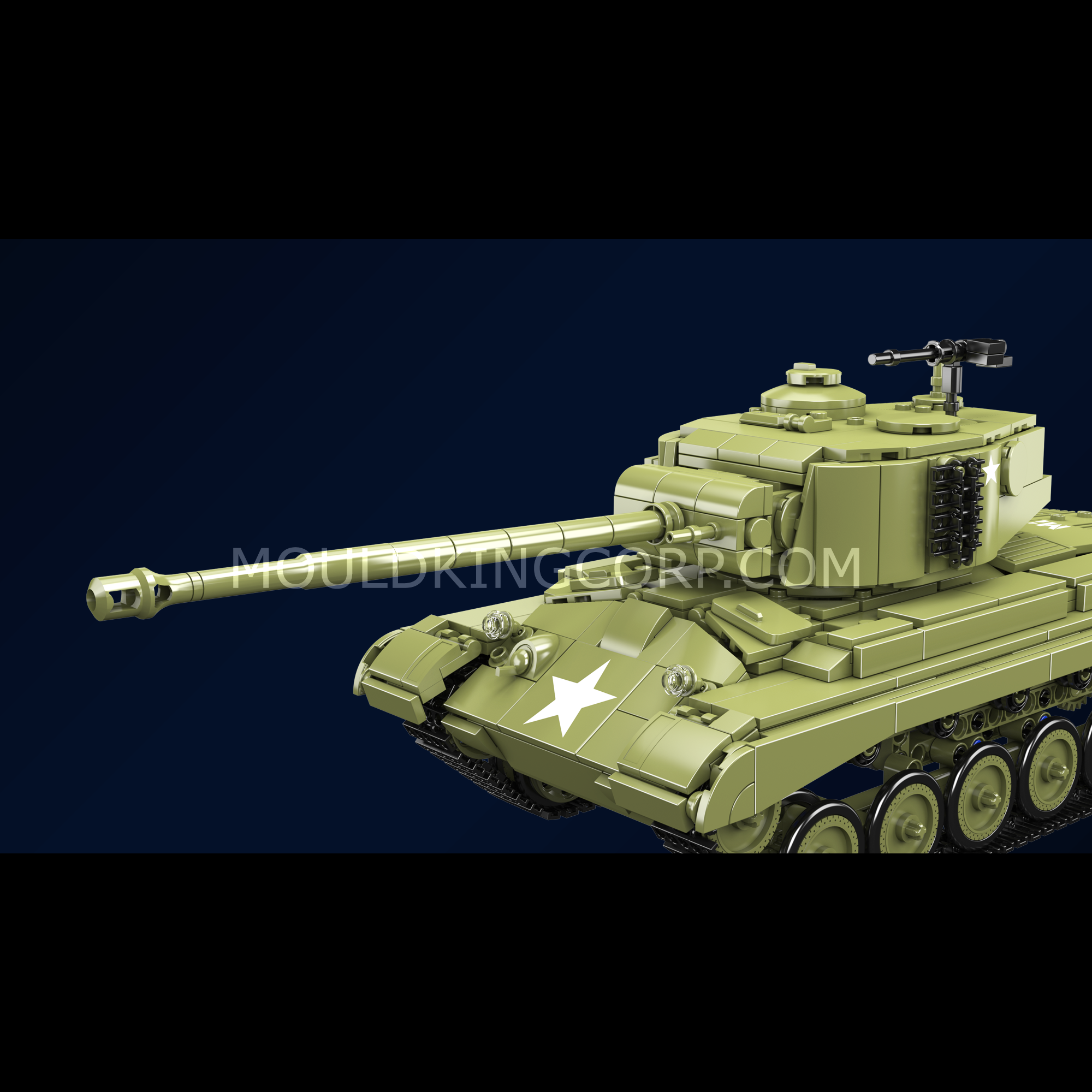 Mould King 20035 M26 Heavy Tank Building Blocks Set - 1,054 Pieces Military Model Kit for Adults & Teens | Perfect for Collectors, DIY Projects & War History Enthusiasts