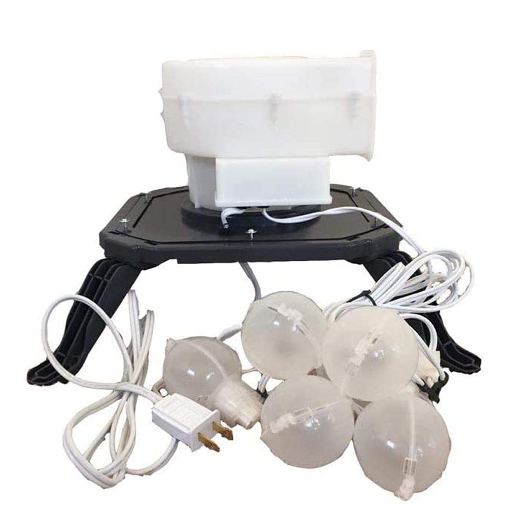 YEF-200 Replacement Fan with Base and LED Lights for Gemmy Airblown Inflatables - Outdoor Holiday Decorations, Halloween & Christmas Yard Decor