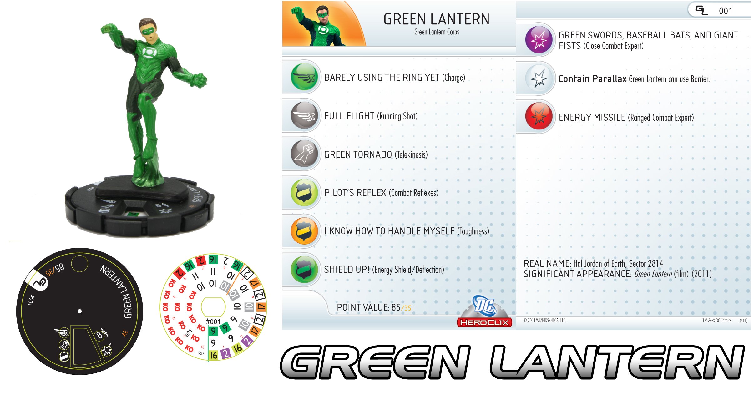 DC Heroclix Green Lantern Action Figure - Collectible Superhero Miniature for Tabletop Gaming | Perfect for Comic Book Fans & Strategy Game Enthusiasts