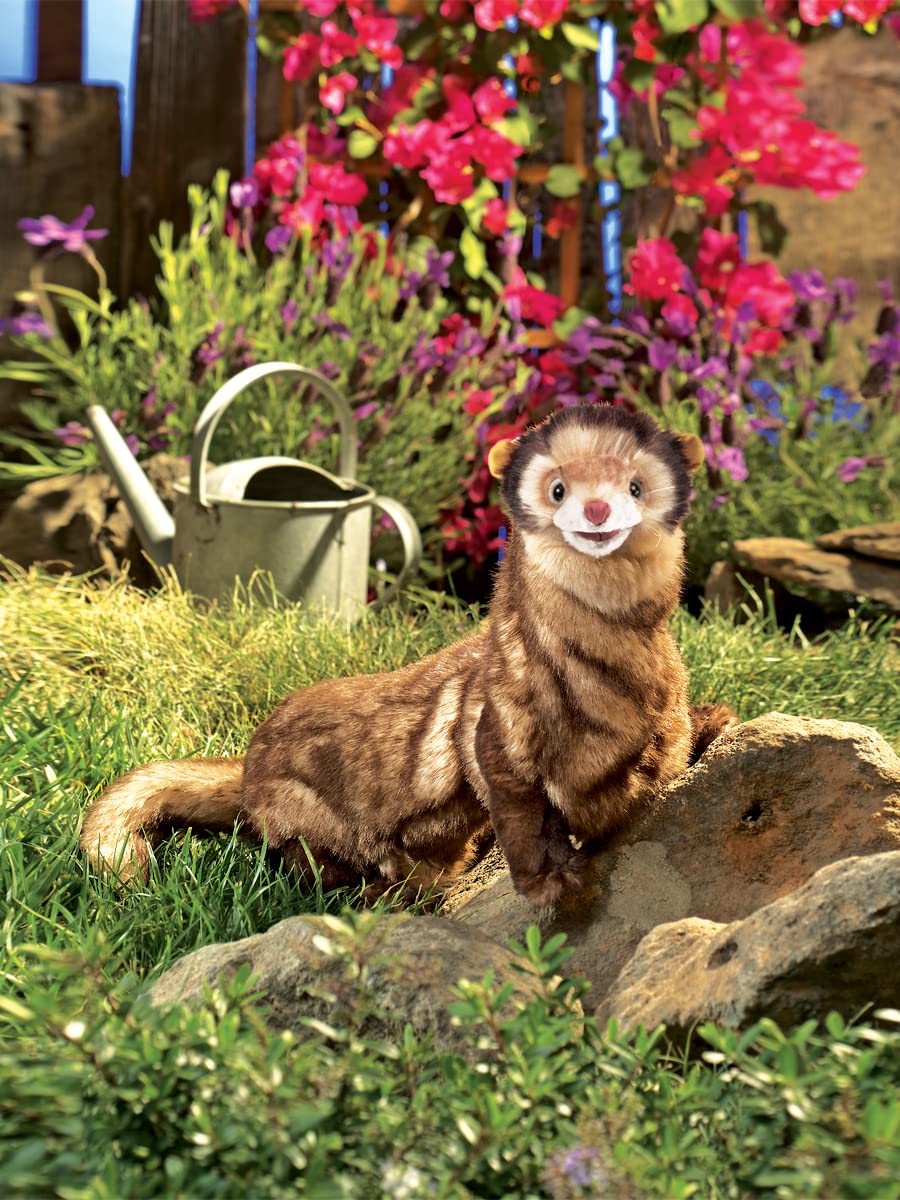 Folkmanis Ferret Hand Puppet - Realistic Stuffed Animal Toy for Kids & Adults - Perfect for Storytelling, Education, and Playtime Fun
