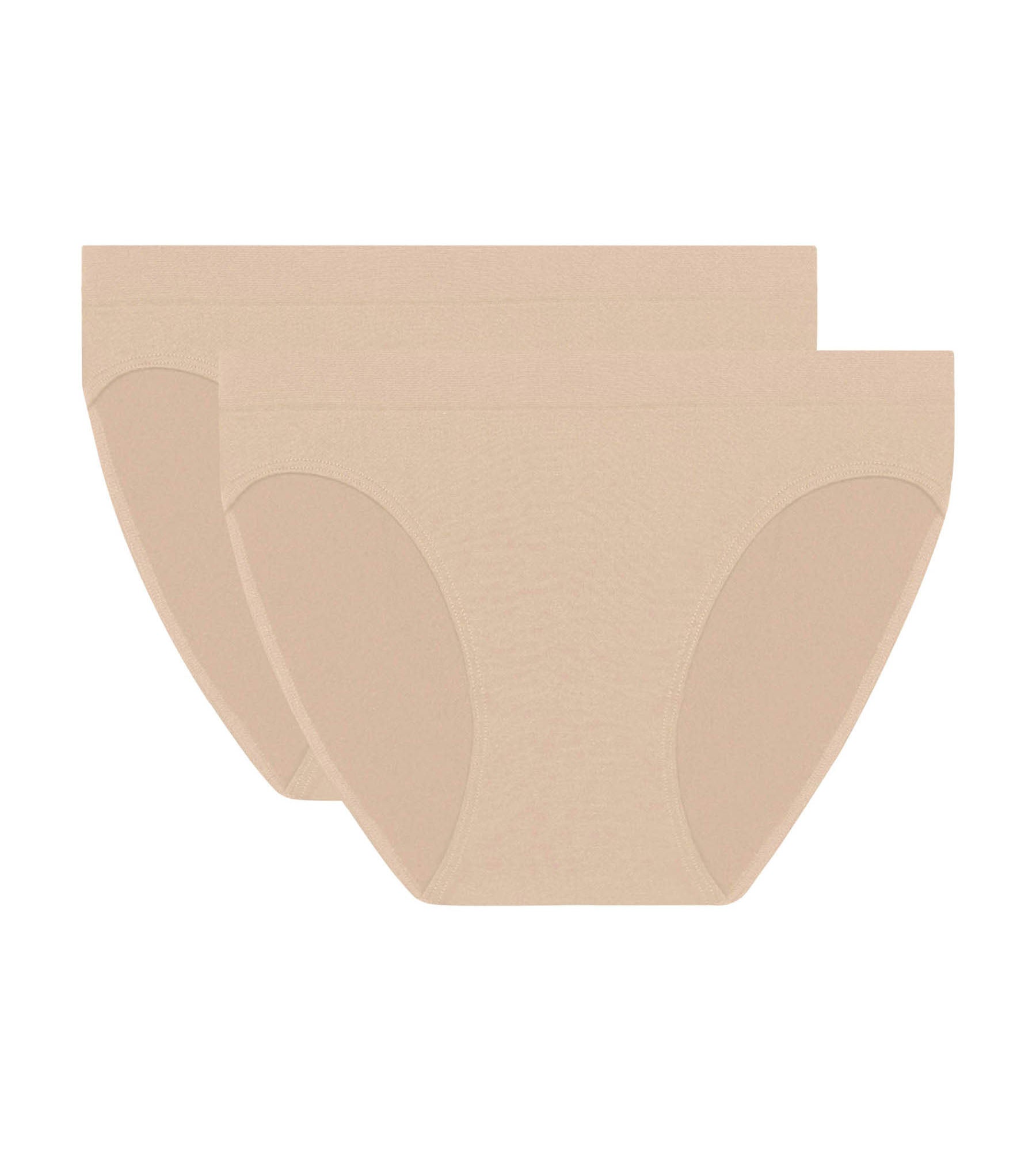 2 Pack Seamless Microfiber Women's Underwear - No Show Panties with Hidden Pockets for Travel, Workout & Everyday Comfort