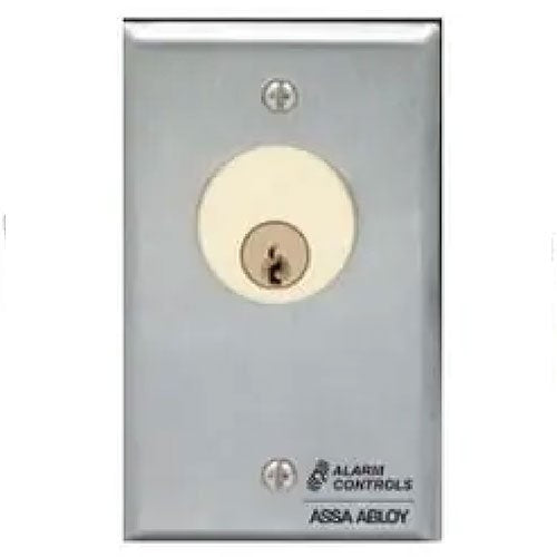 Alarm Controls MCK-4-5 MKT Series Mortise Cylinder Station - Single Gang for Home & Commercial Security Systems | Ideal for Doors, Safes & Access Control