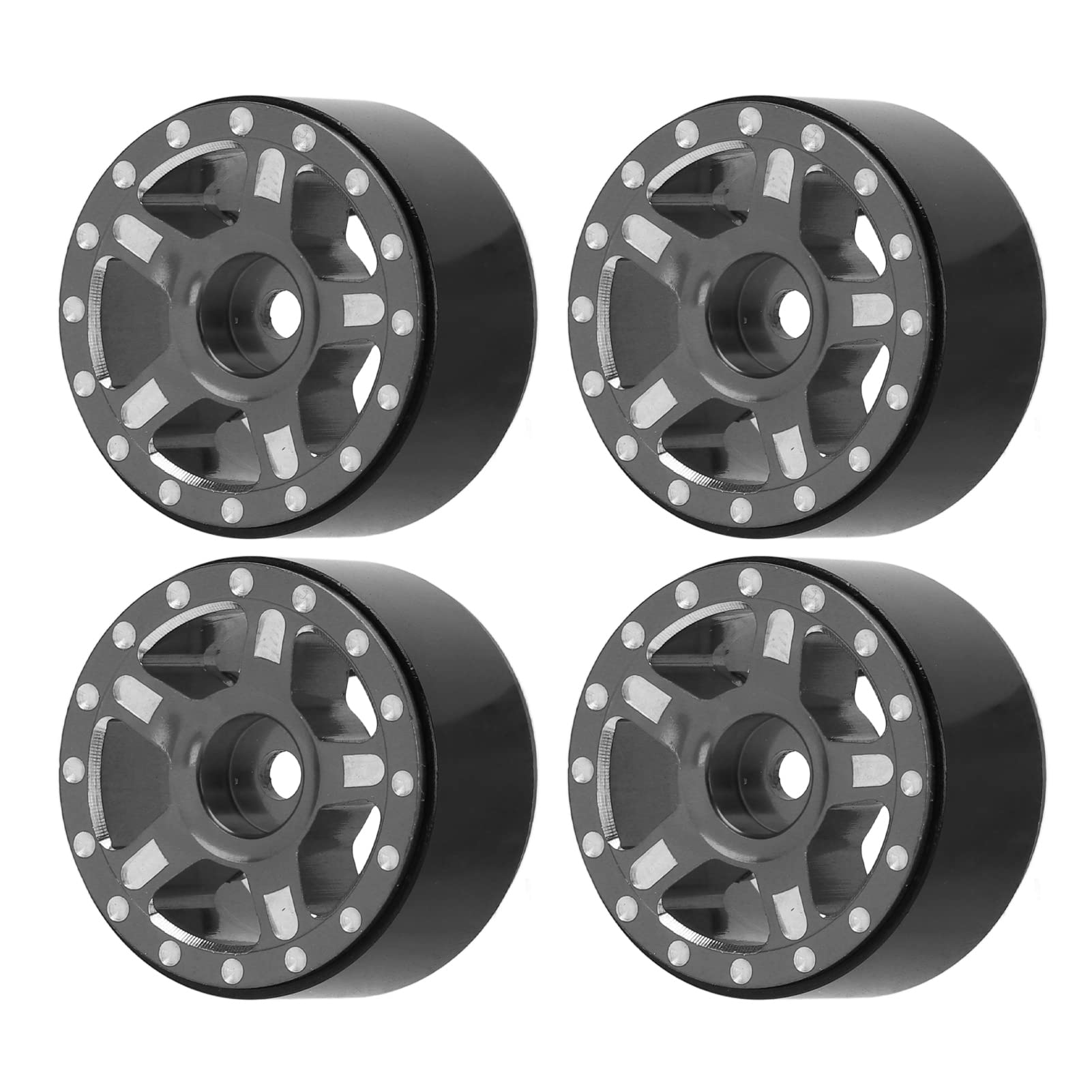 High-Performance RC Car Metal Hub - Durable Rustproof Anti-Deformation Aluminum Alloy Upgrade Parts with Wrench for 1/24 Scale Model Cars, Ideal for Off-Road Racing and Custom Builds