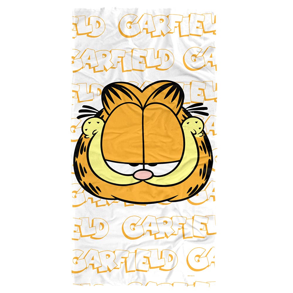 LOGOVISION Garfield Beach Towel 30x60 Inches - Super Soft Quick Dry Sand Free Towel for Pool, Beach, Picnic & Outdoor Activities