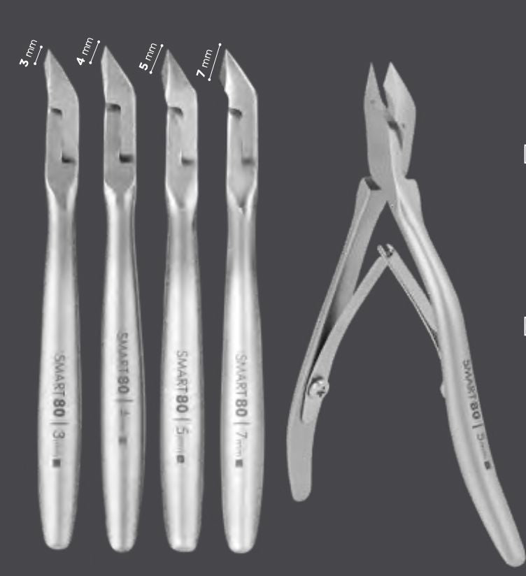 Staleks Professional Cuticle Nippers SMART 80 (4mm) - Precision Nail Care Tool for Manicures & Pedicures - Perfect for Salon Professionals & Home Use