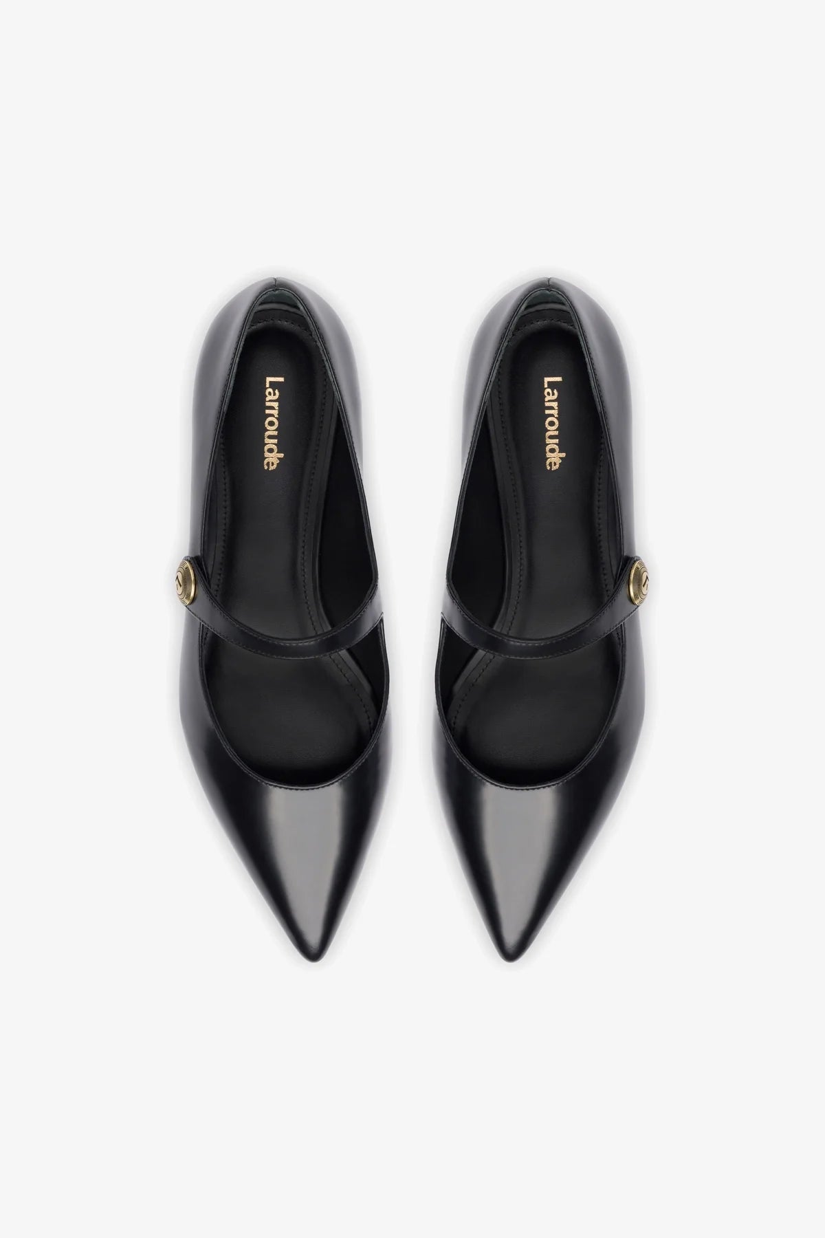 Caroline Flat Shoes in Black Leather - Comfortable & Stylish Women's Ballet Flats for Work, Office & Casual Wear