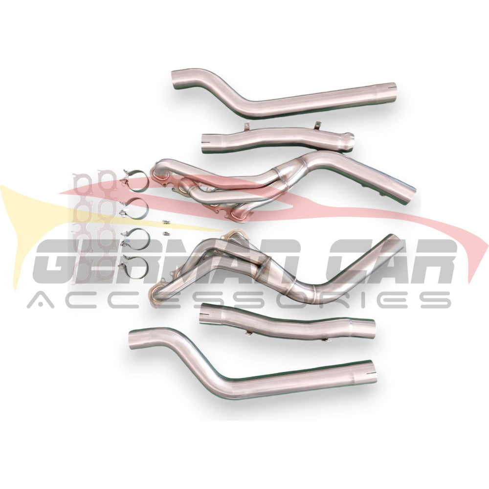 2008-2015 Mercedes C63 AMG W204 Performance Long Tube Headers & Downpipes - Stainless Steel Exhaust System Upgrade for Enhanced Power & Sound - Perfect for Racing & Street Performance