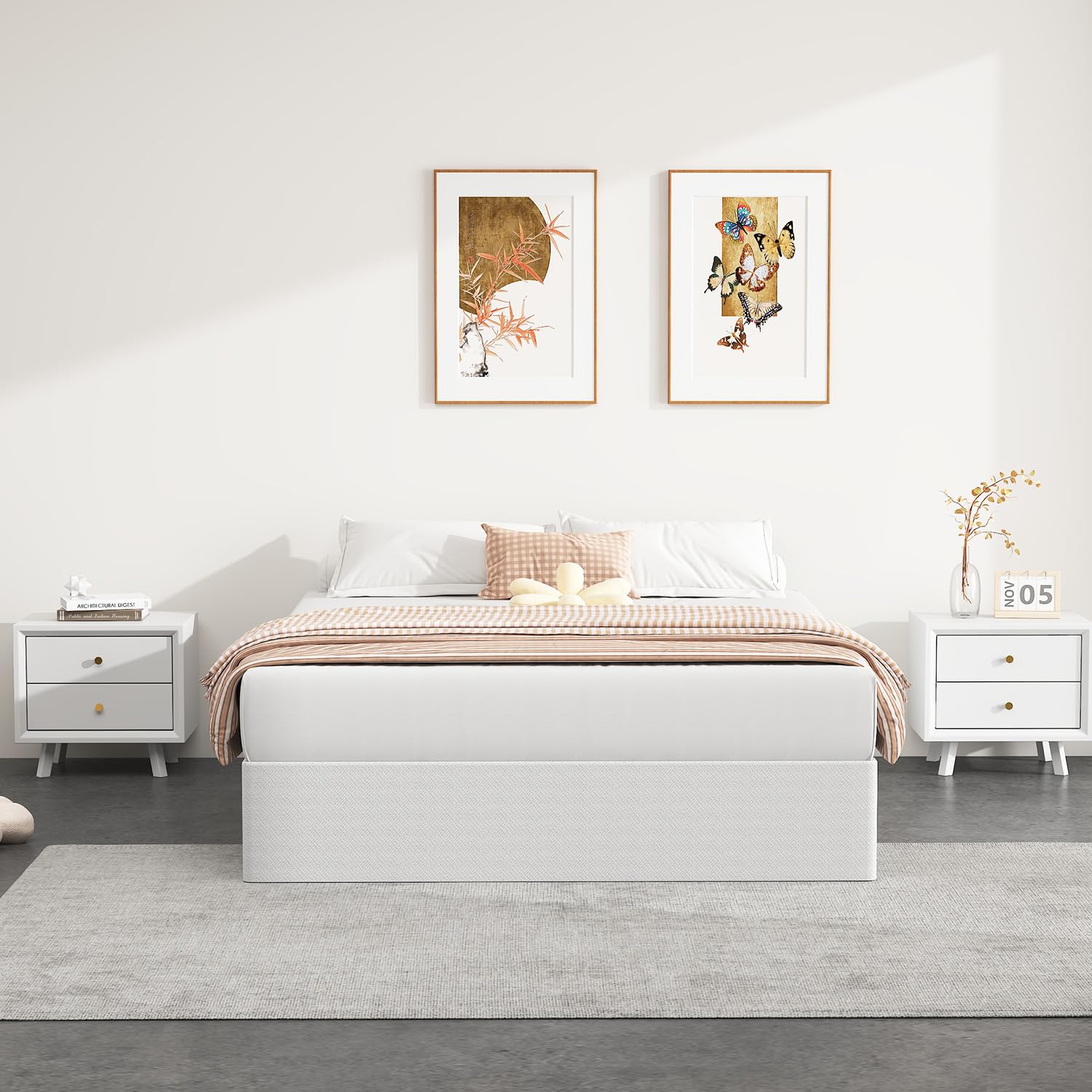 9 Inch Queen Box Spring - Sturdy Metal Frame Mattress Foundation for Queen Bed | Quiet & Easy Assembly | Perfect for Bedroom, Guest Room & Dormitory