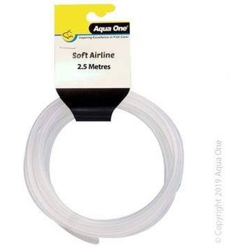 Aqua One Air Line Soft Tubing - Flexible & Durable Air Pump Hose for Aquariums, Fish Tanks & Hydroponics - Perfect for Air Stones, Bubble Walls & Oxygen Systems