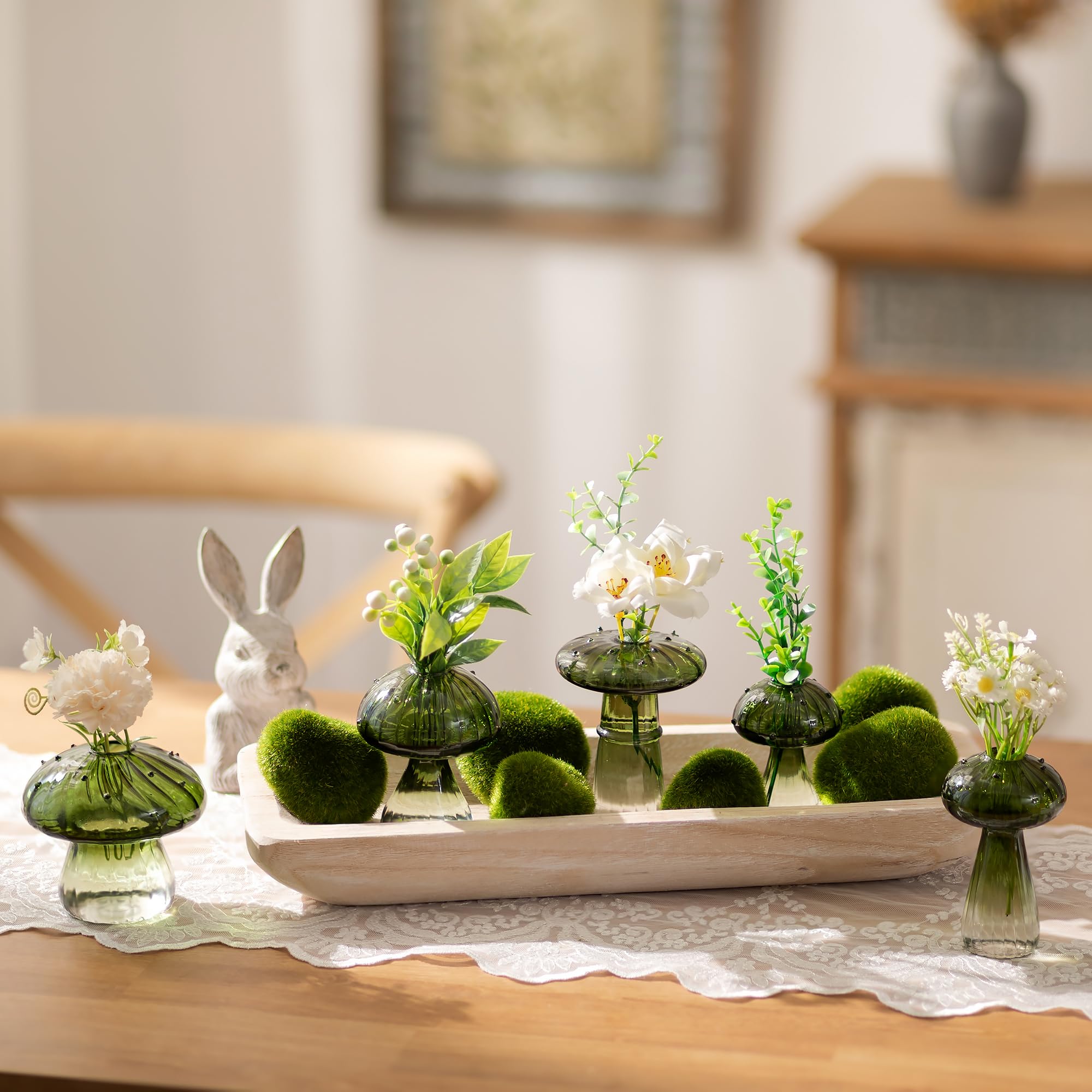 Hanobe Decorative Wood Dough Bowl - Long Natural Wooden Centerpiece for Dining Table, Rustic Candle Holder & Fruit Display Tray | Handcrafted Unfinished Trough for Kitchen, Farmhouse Decor | Perfect for Holiday Centerpieces, Wedding Decor & Cozy Home Styling