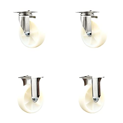 2 Swivel - 2 Rigid