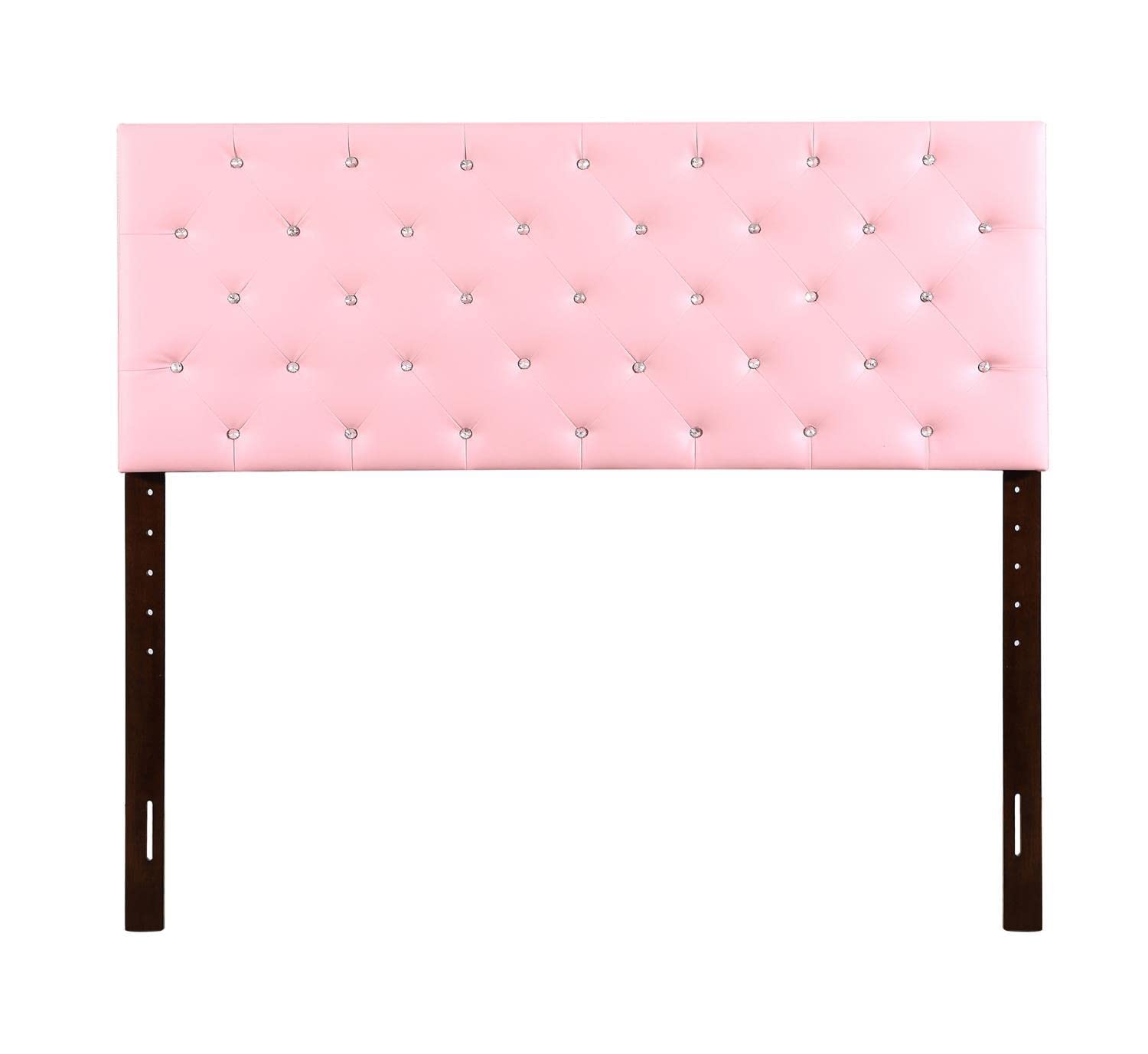 Modern Pink Tufted Full Headboard for Bedroom - Super Nova 2 Upholstered Bed Headboard with Nailhead Trim | Perfect for Master Bedroom, Guest Room & Home Decor