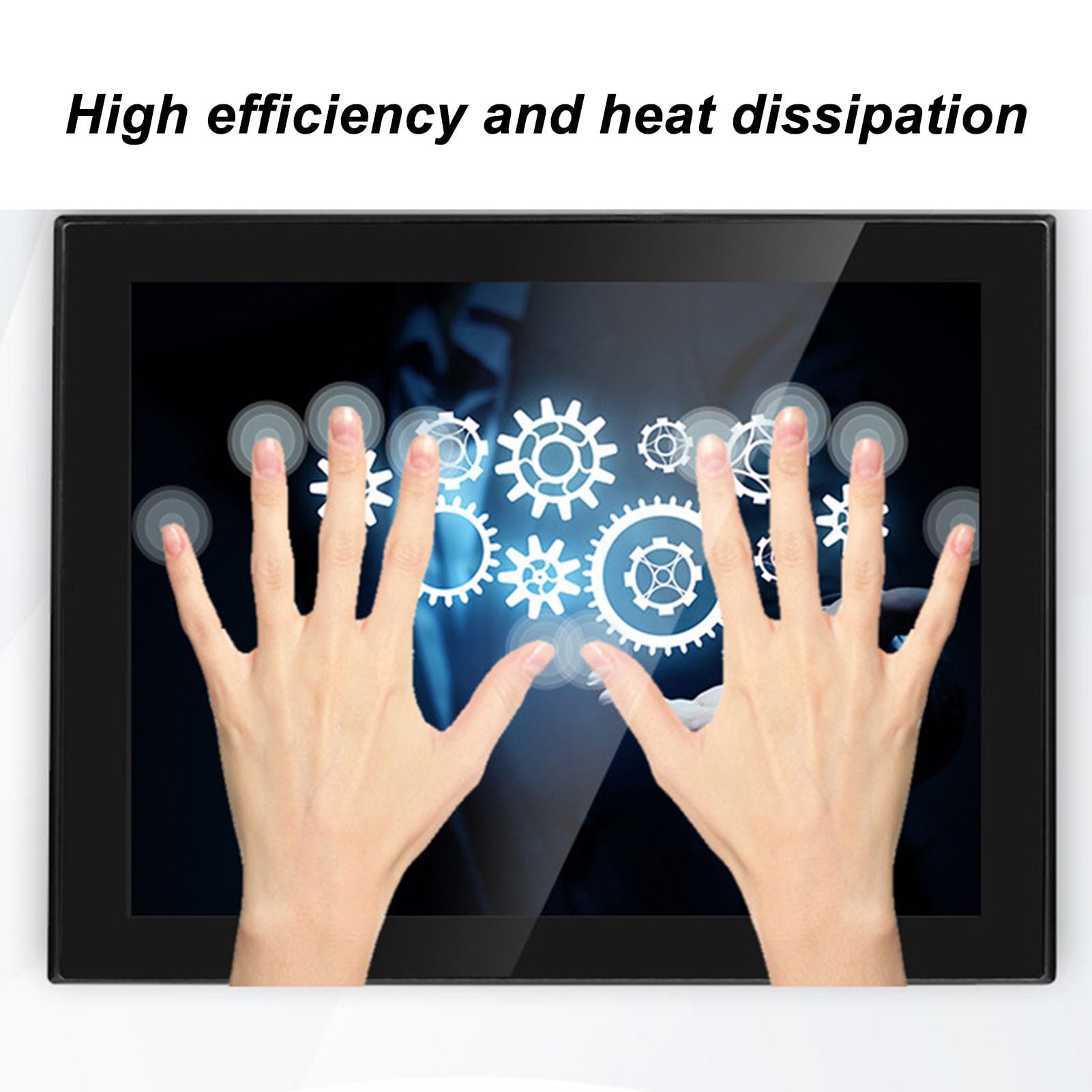 15 Inch Bewinner Industrial Touch Screen Monitor - 1024x768 High Resolution, IP65 Waterproof, 10-Point Capacitive Touch for Commercial & Industrial Use - European Plug (Perfect for Factory Automation, POS Systems & Kiosks)